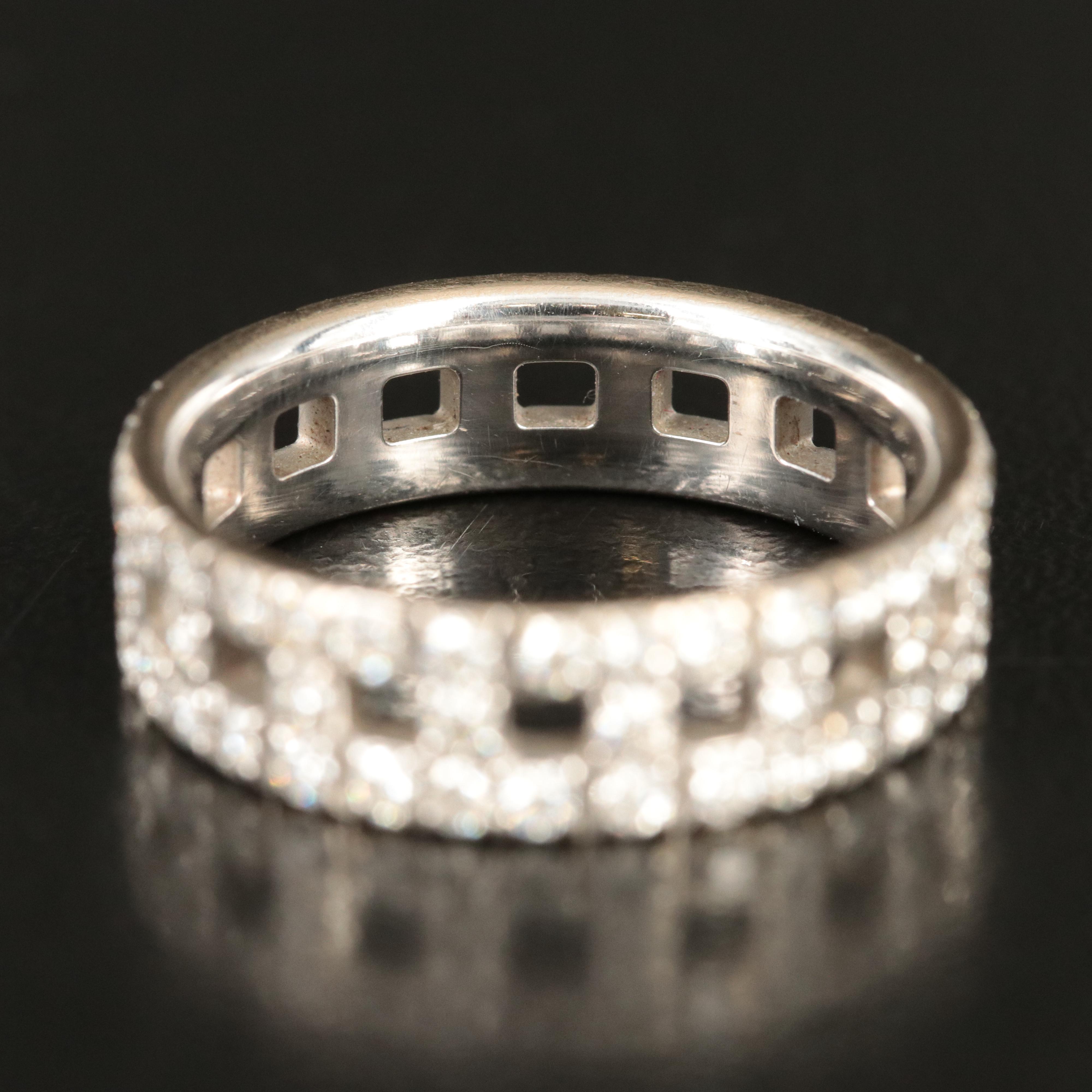 Tiffany & Co. "Tiffany True" 18K  0.99 CTW Diamond T Band