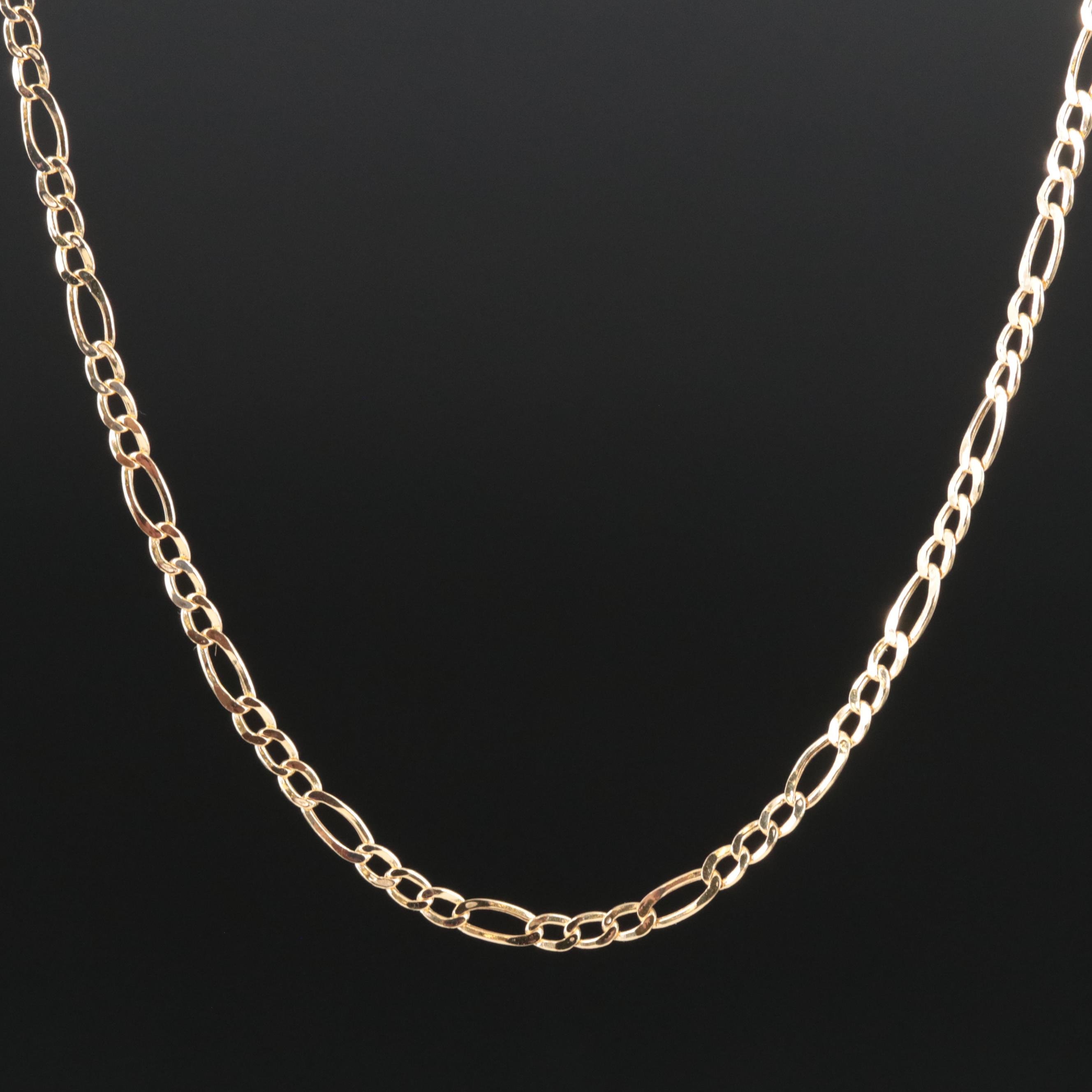 14K Figaro Chain Necklace