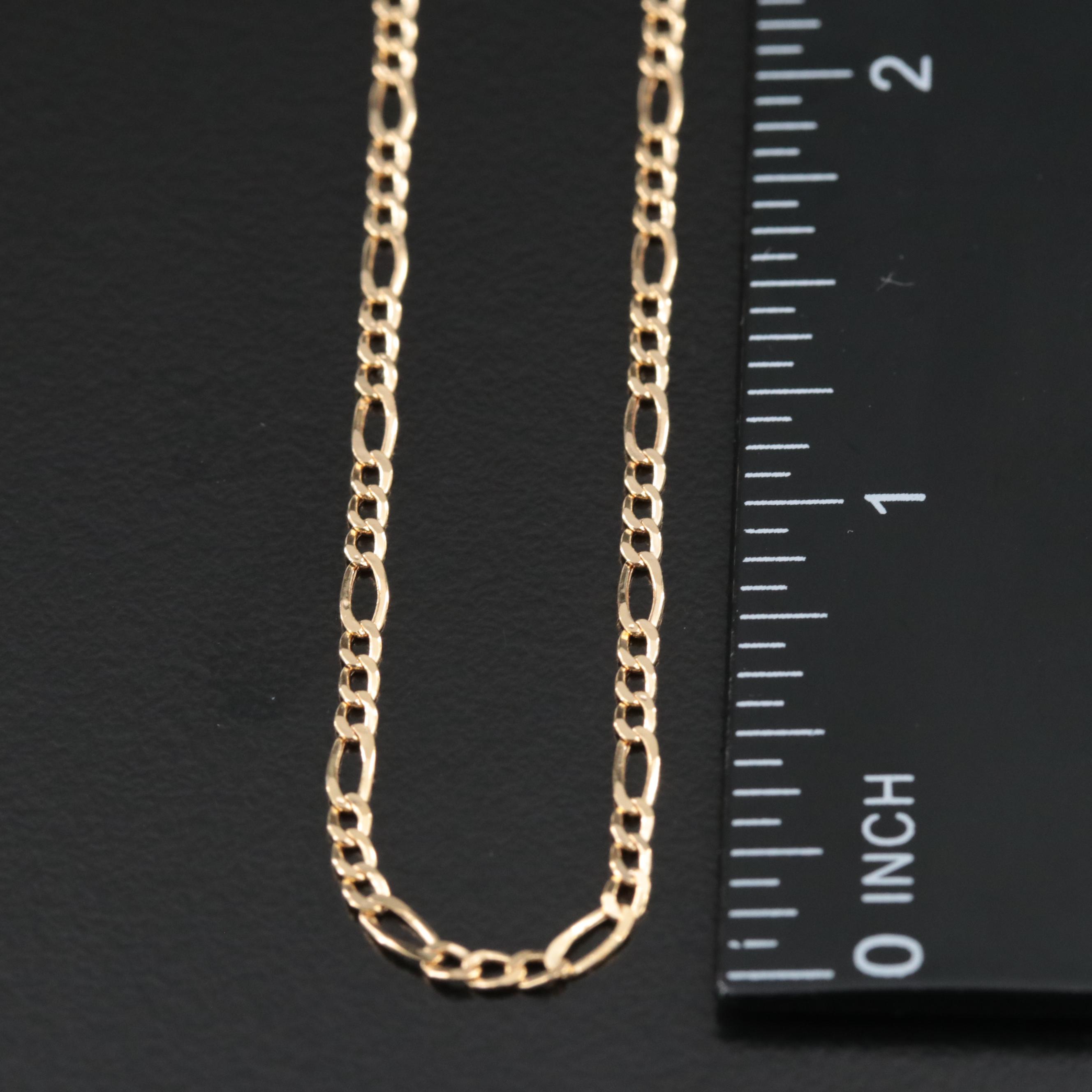 14K Figaro Chain Necklace