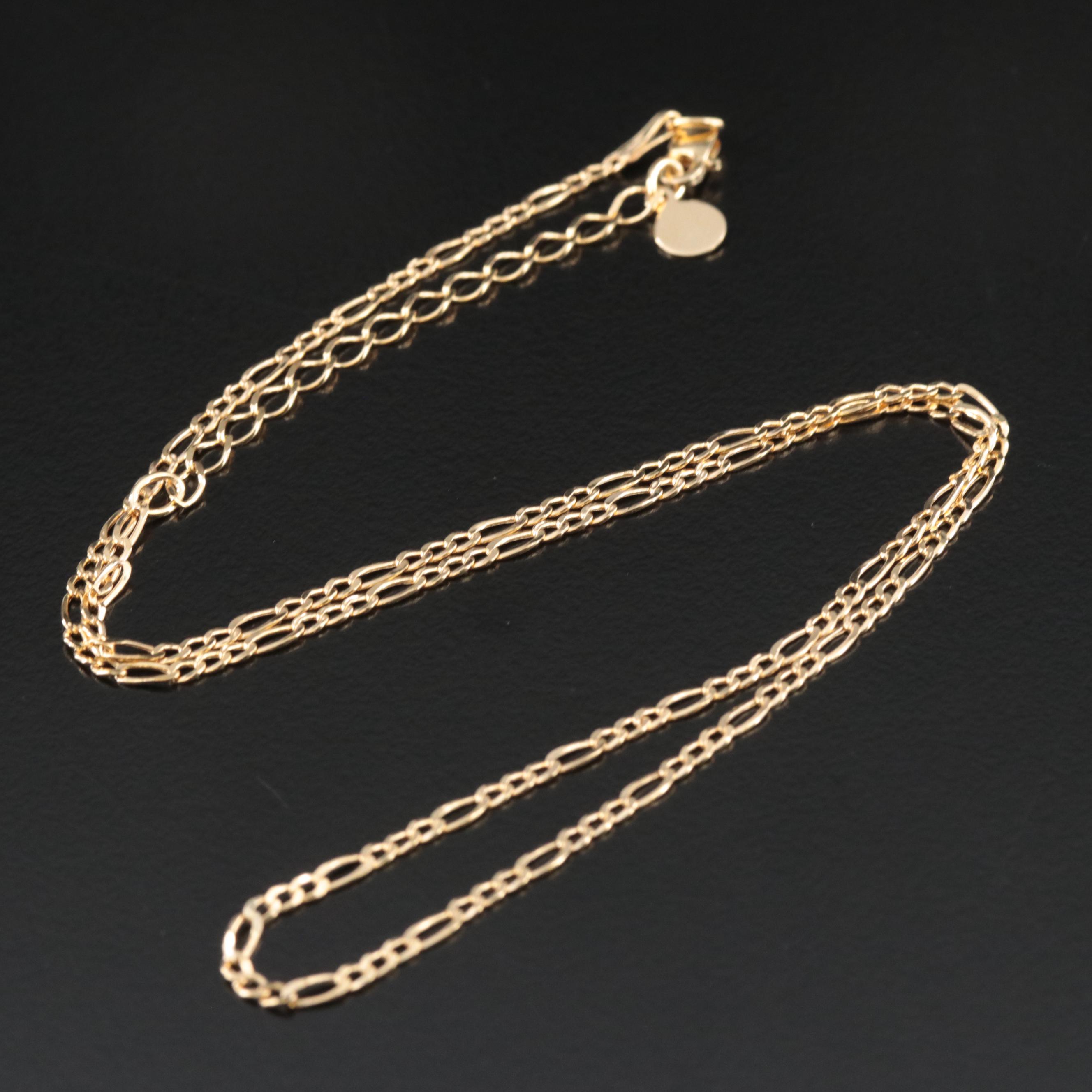 14K Figaro Chain Necklace
