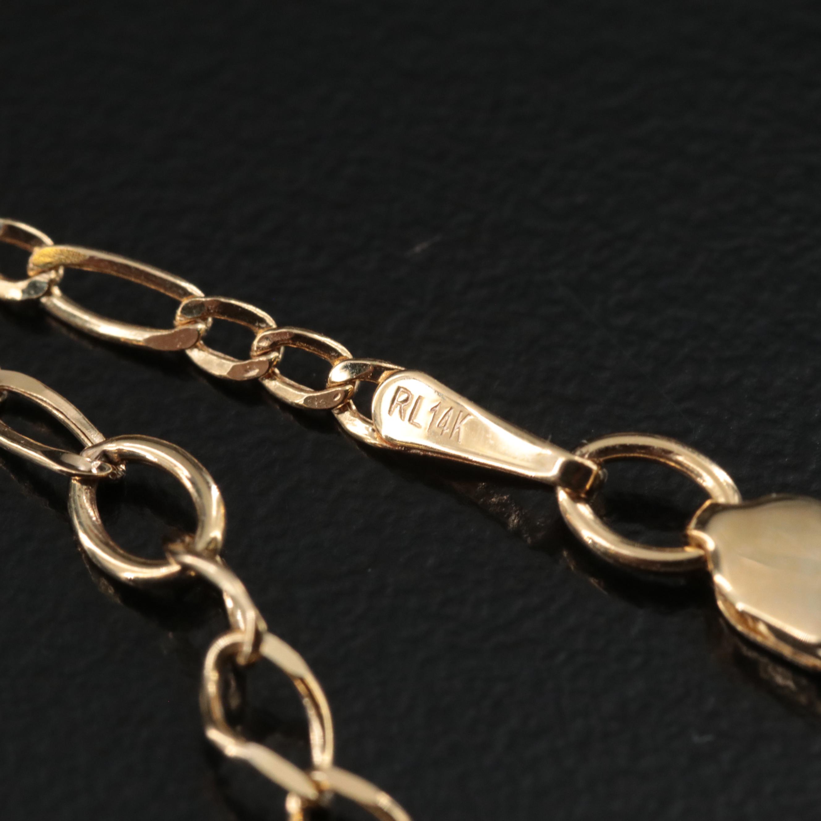 14K Figaro Chain Necklace