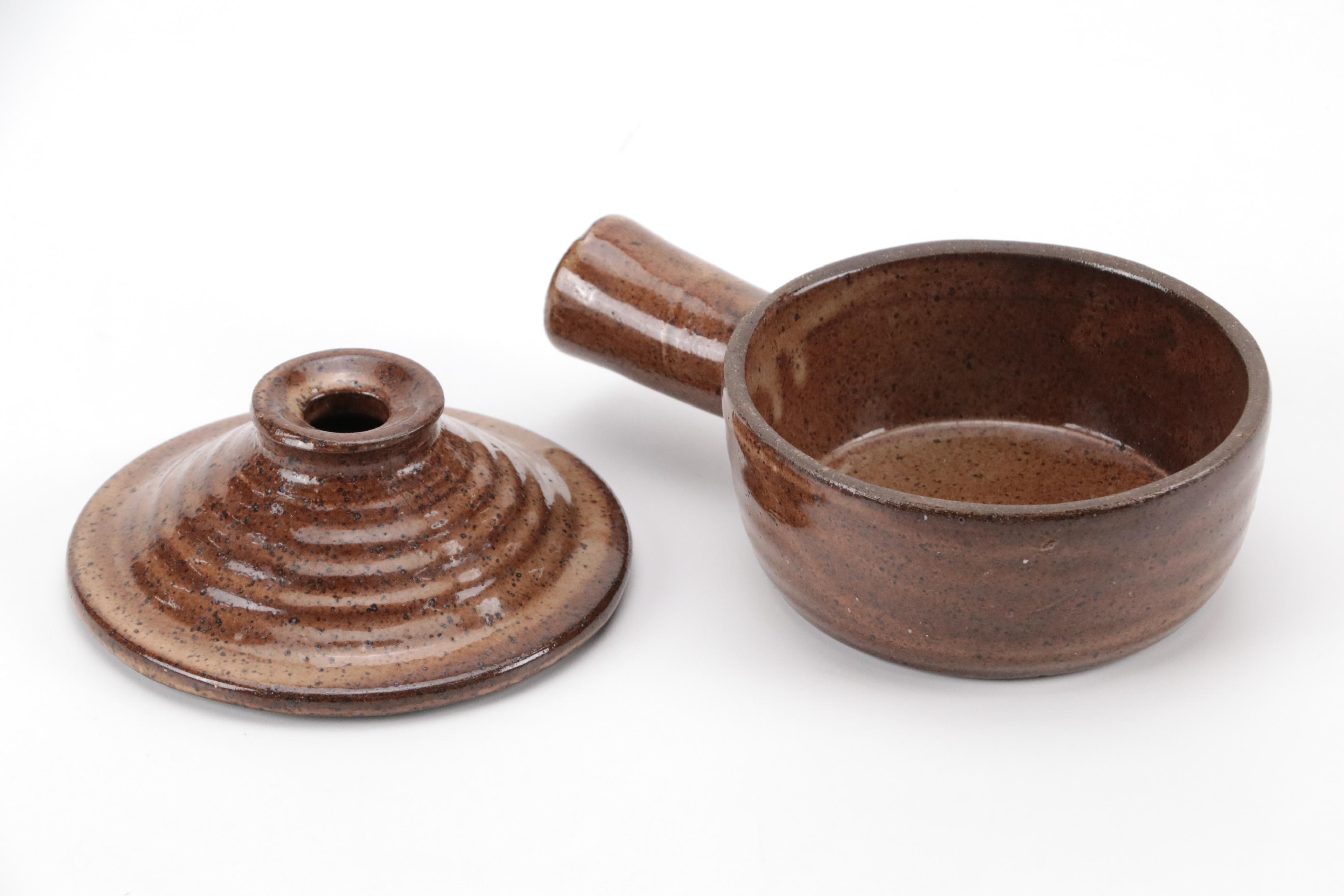 Louisville Stoneware Pinecone Bowl with Other Pottery Table Accessories