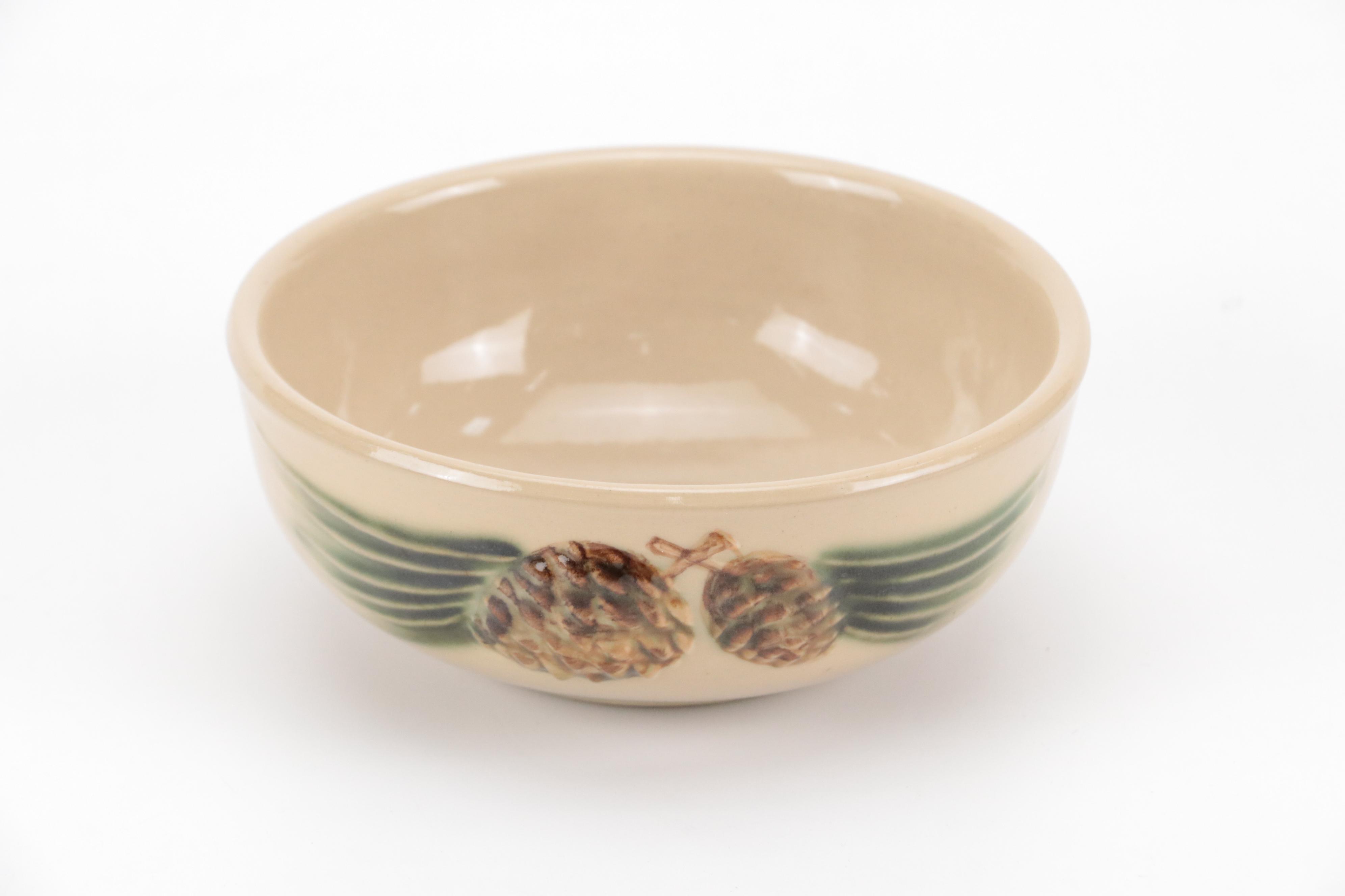 Louisville Stoneware Pinecone Bowl with Other Pottery Table Accessories