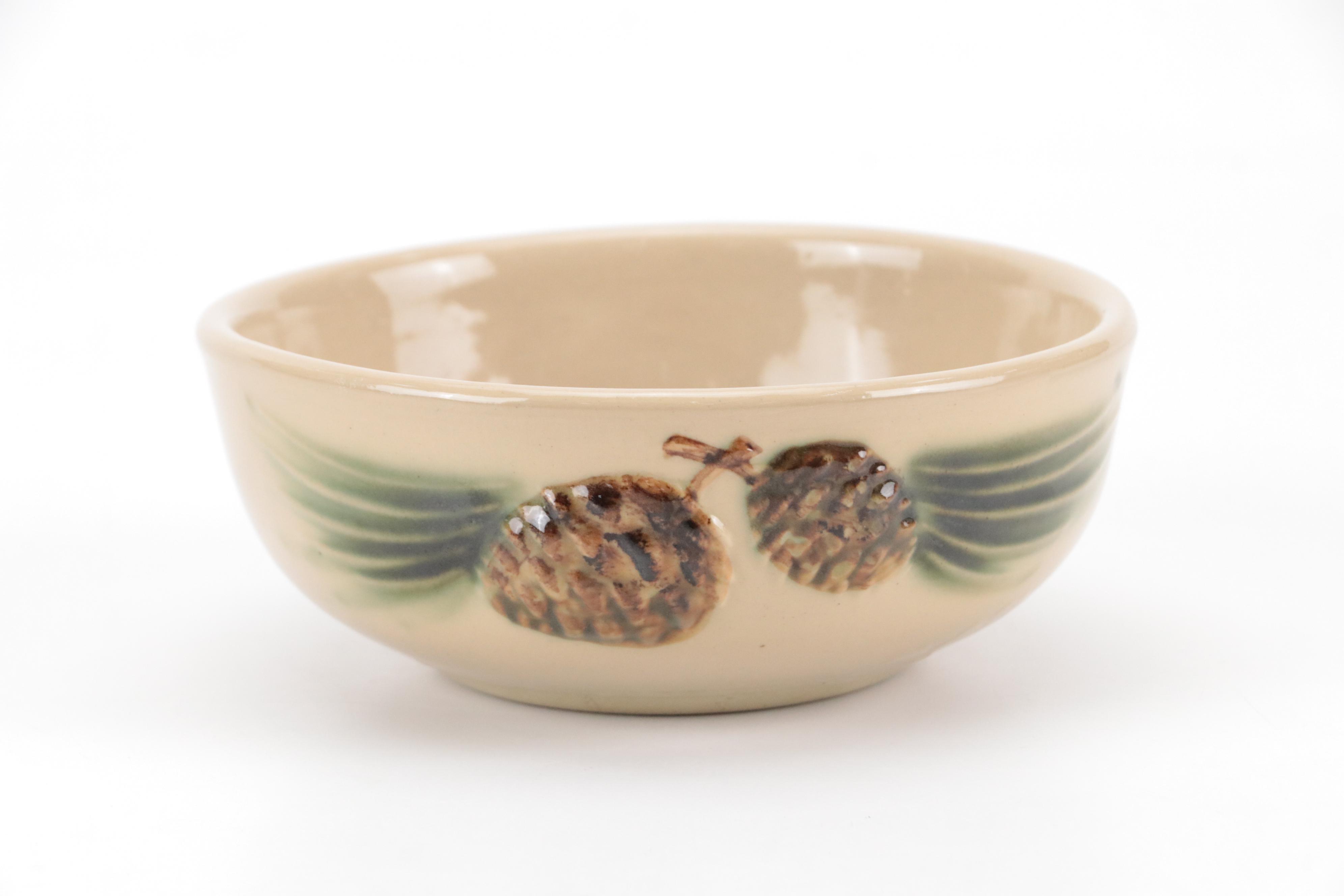 Louisville Stoneware Pinecone Bowl with Other Pottery Table Accessories