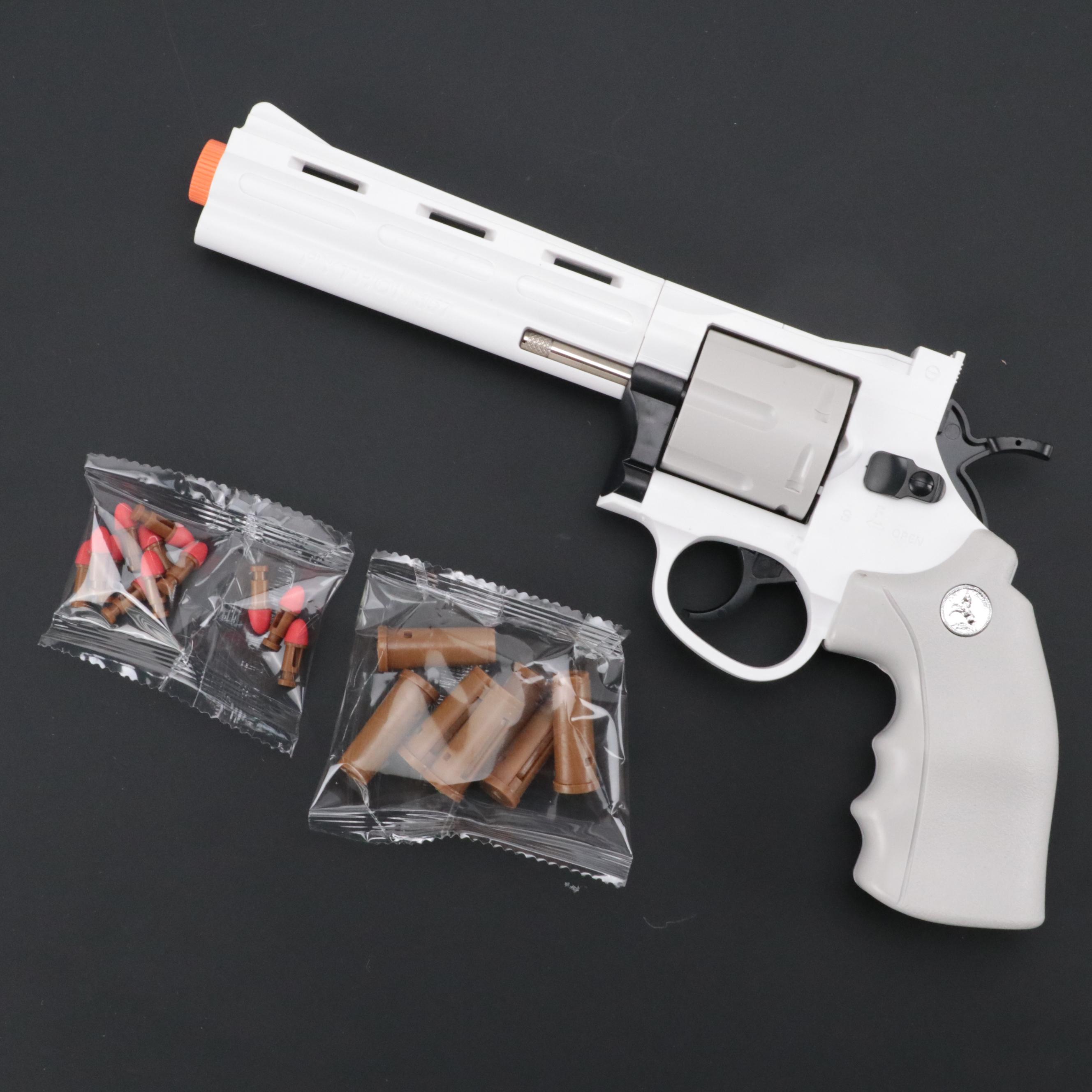 Tehoosen Colt Style Airsoft Revolver with Colt Toy Pistol Soft Rounds