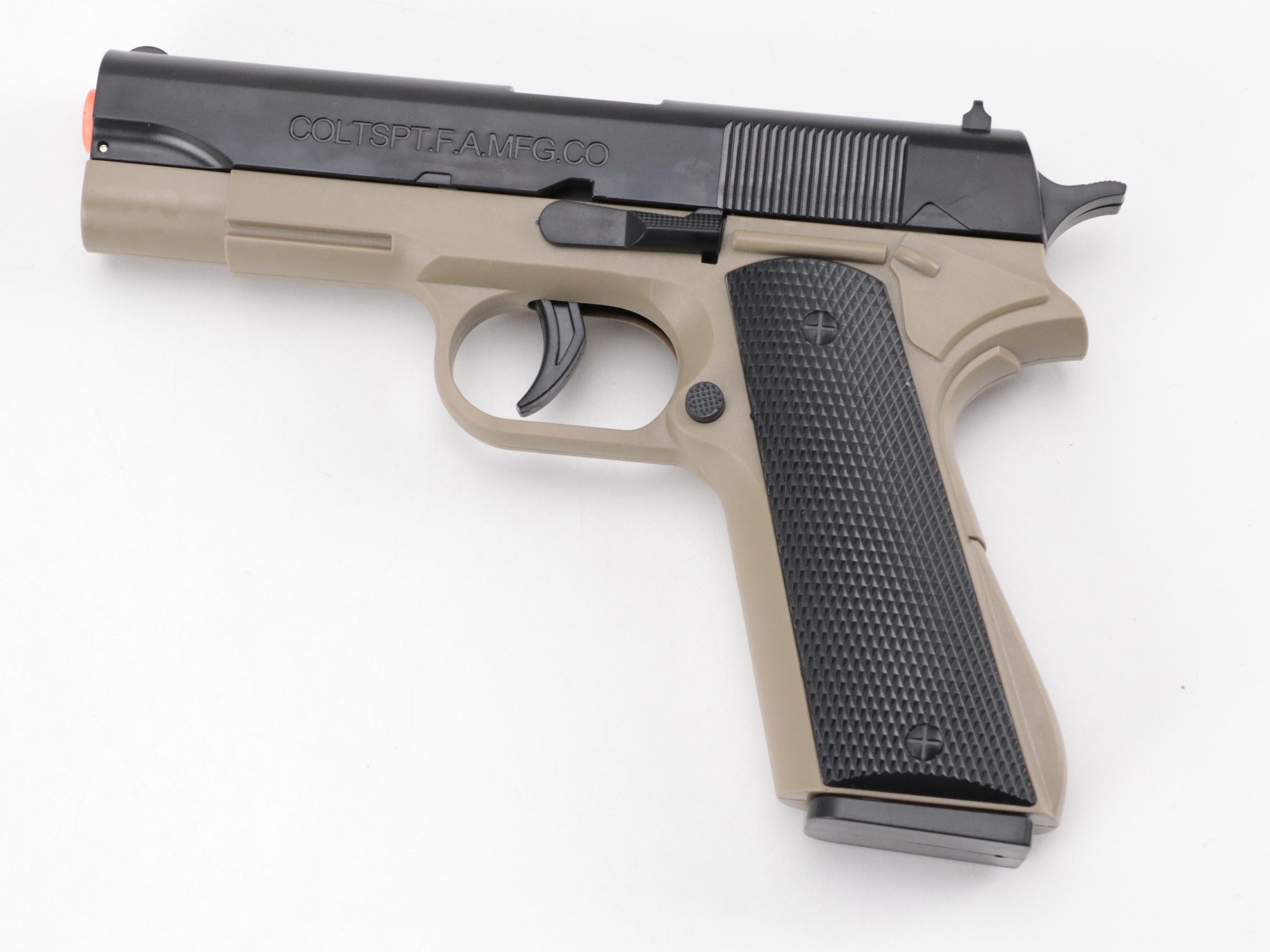 Tehoosen Colt Style Airsoft Revolver with Colt Toy Pistol Soft Rounds