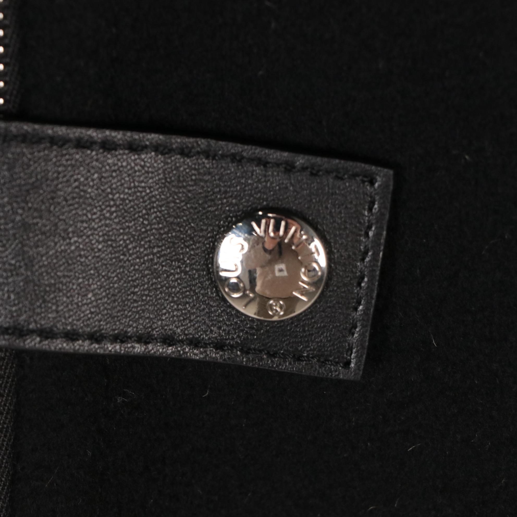 Louis Vuitton Wool and Silk Blend/Monogram Hooded Poncho Cape with Leather Trim