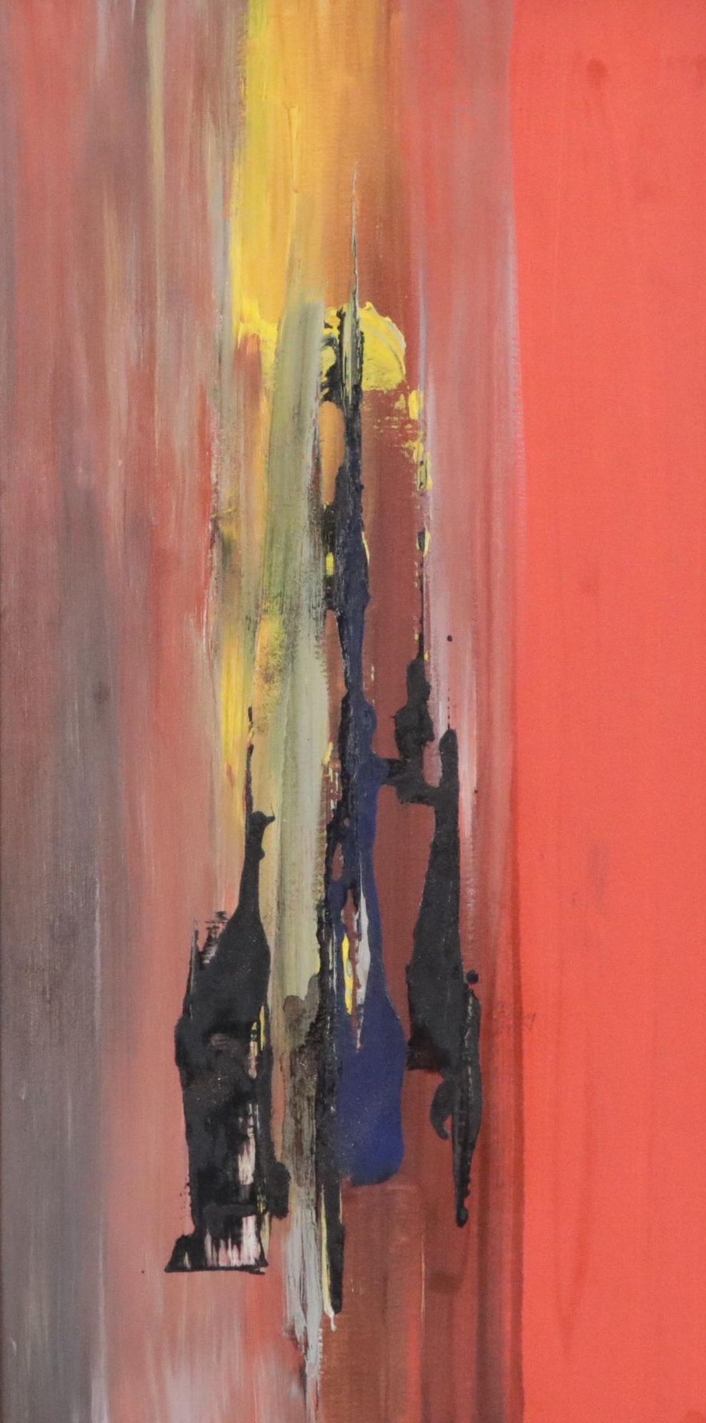 Mixed Media Abstract Non-Objective Painting, 1967