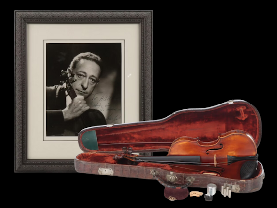 Collection of Instruments & Signed Photographs Featuring Russian Composers and Musicians