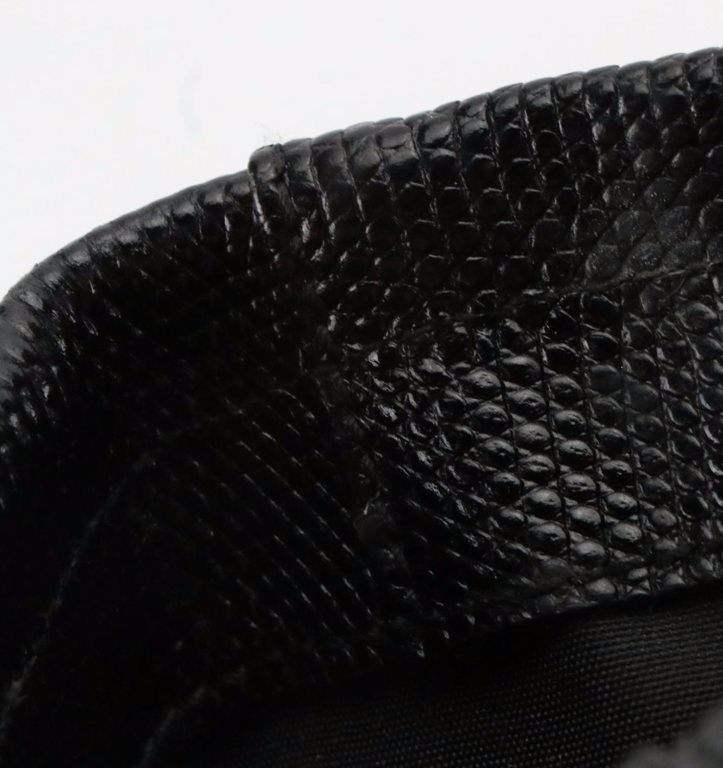 Salvatore Ferragamo Vara Handbag in Black Lizard Embossed Leather