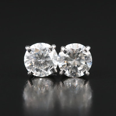 Platinum 2.02 CTW Diamond Stud Earrings