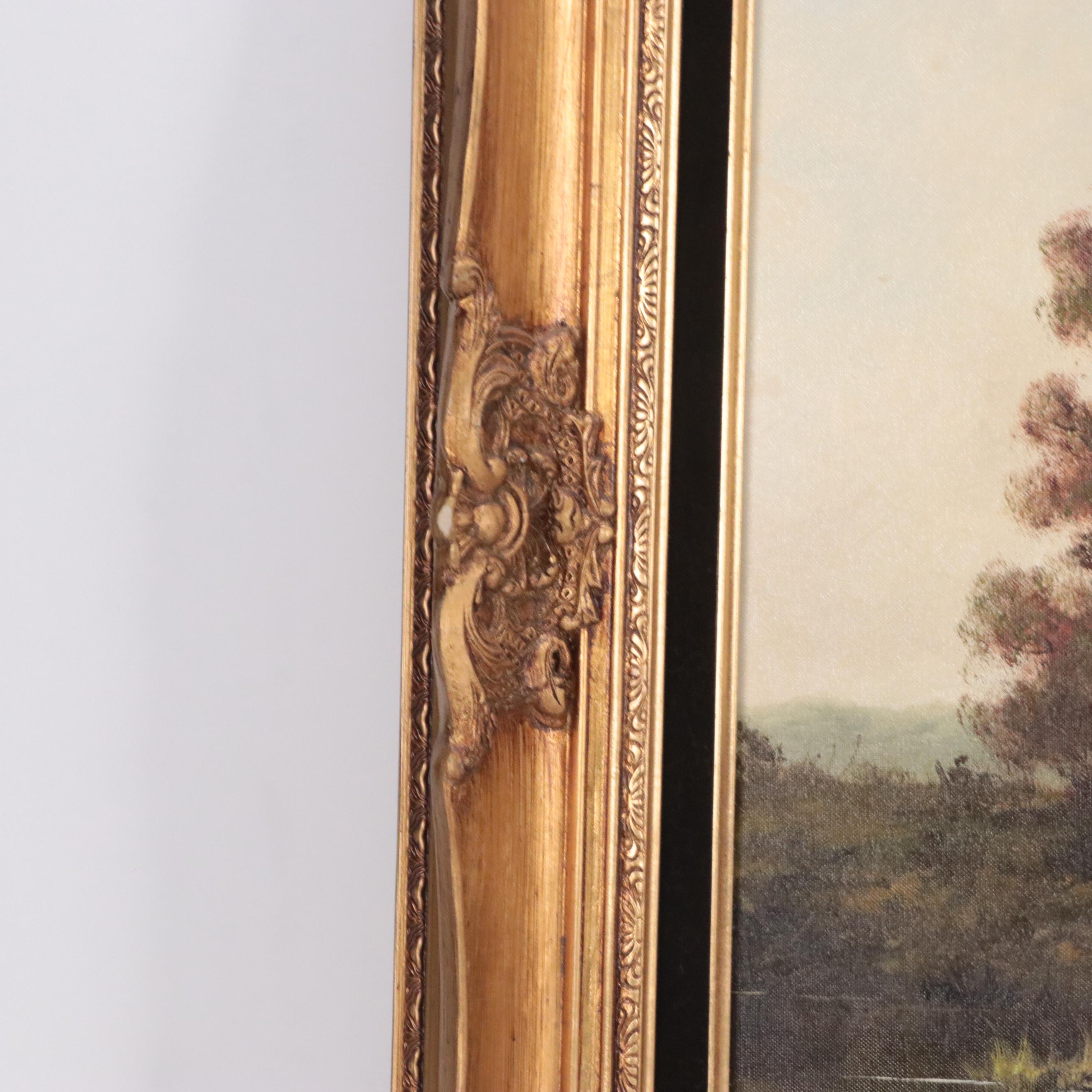 Eleonore Guinther Large-Scale Oil Painting of Rural Landscape