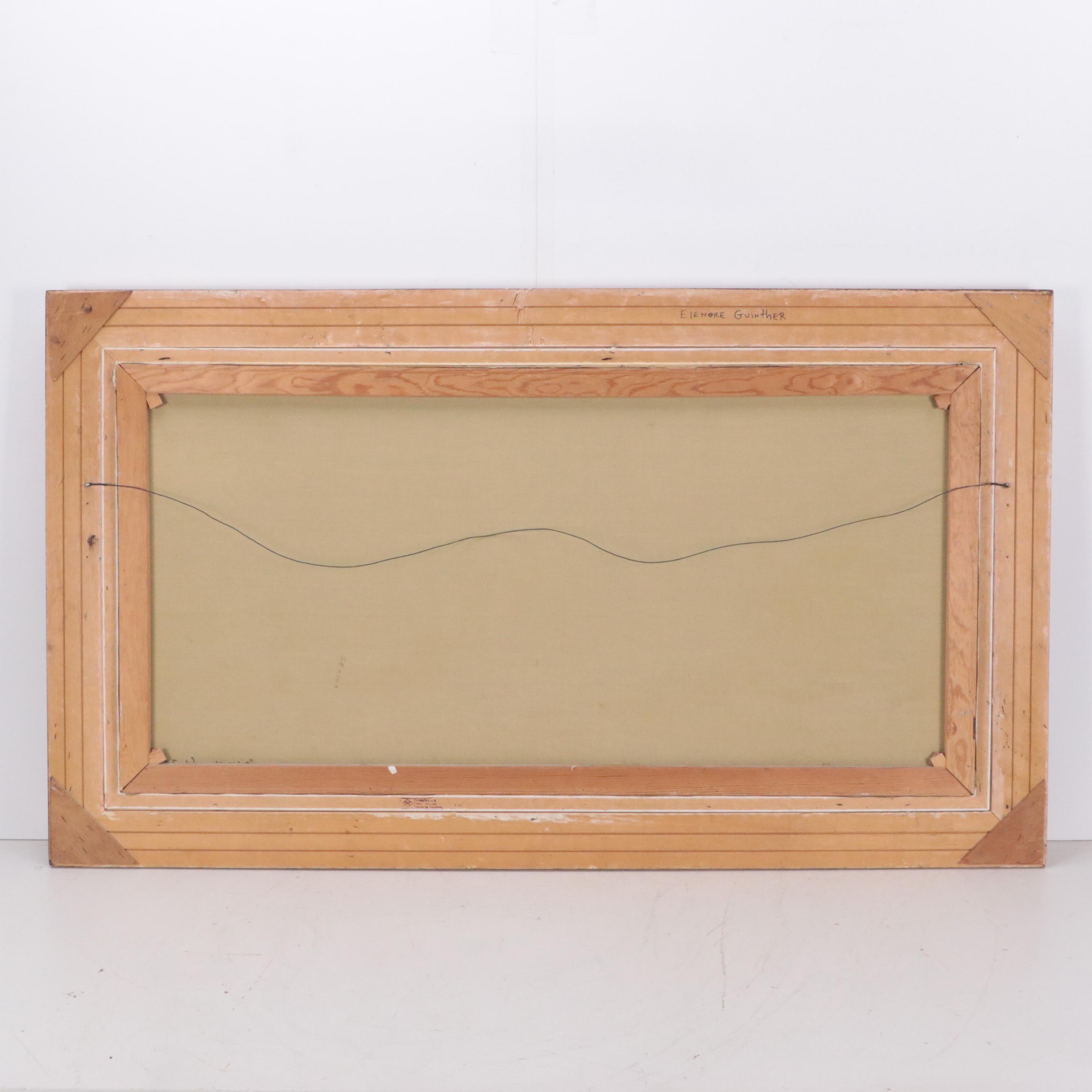 Eleonore Guinther Large-Scale Oil Painting of Rural Landscape