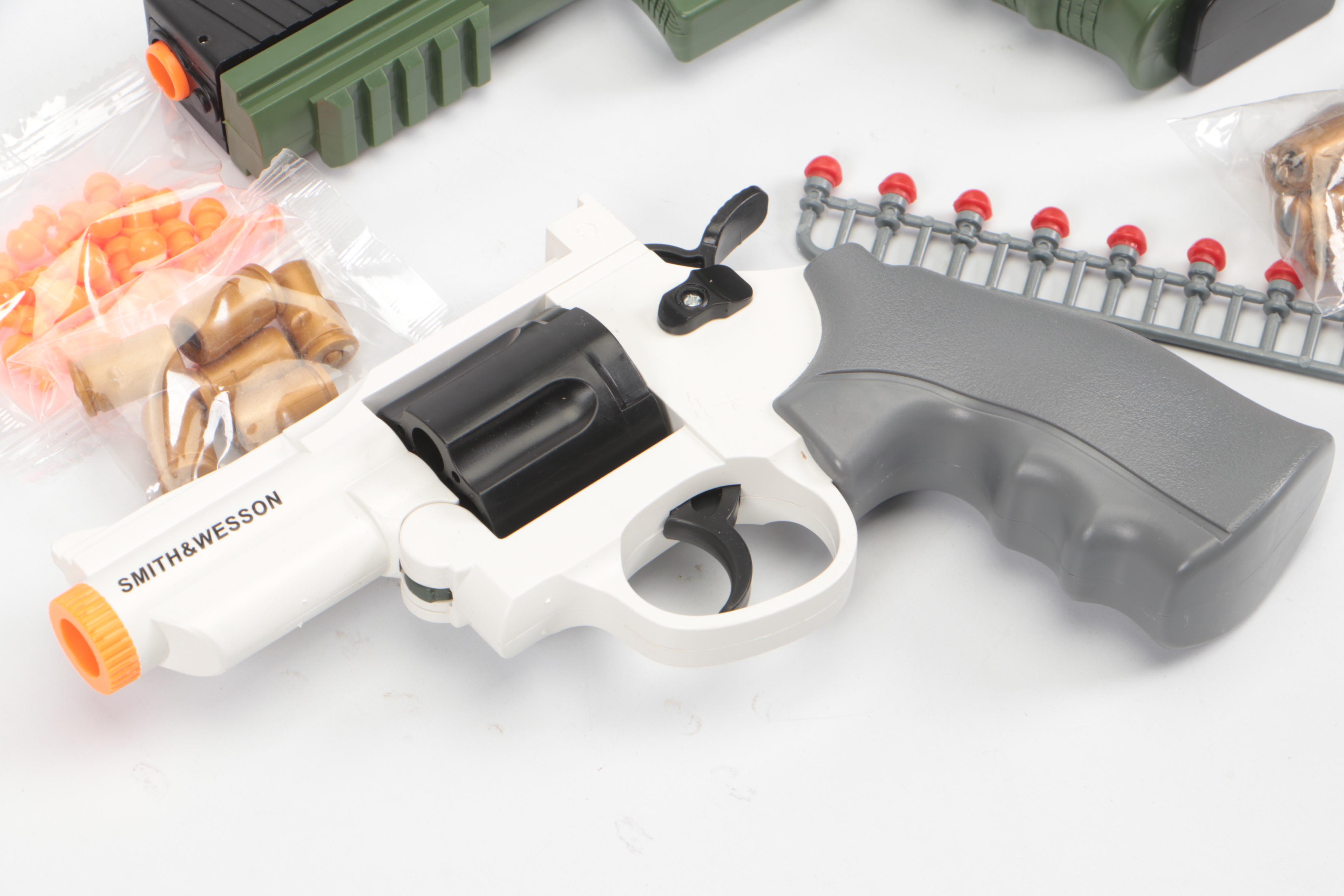 Smith & Wesson, MJT and Tehoosen Colt Bullet Pretend Play Toy Guns, Rounds