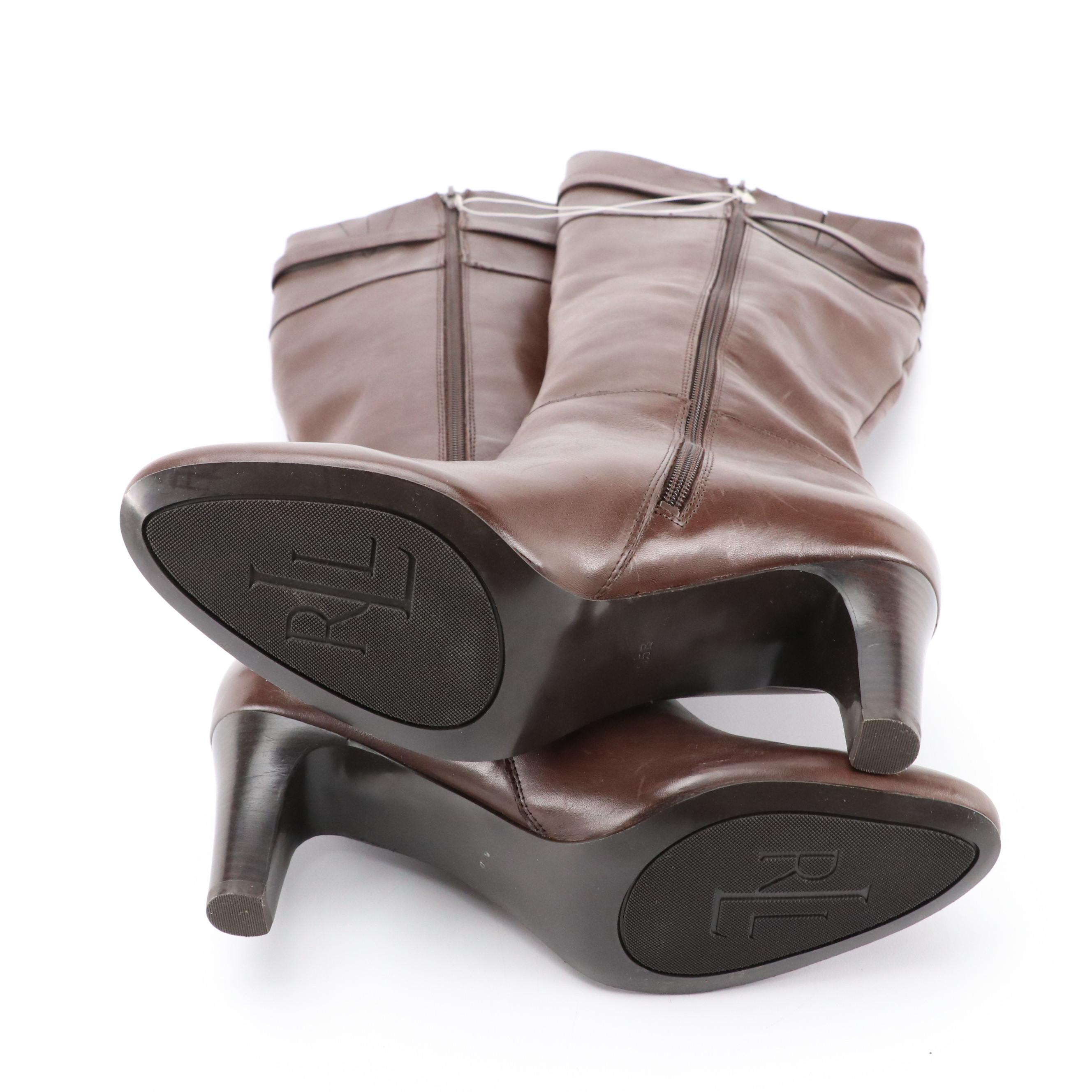 Sperry Leather Loafers, Ralph Lauren Wedge Flip-Flops and Brown Leather Boots