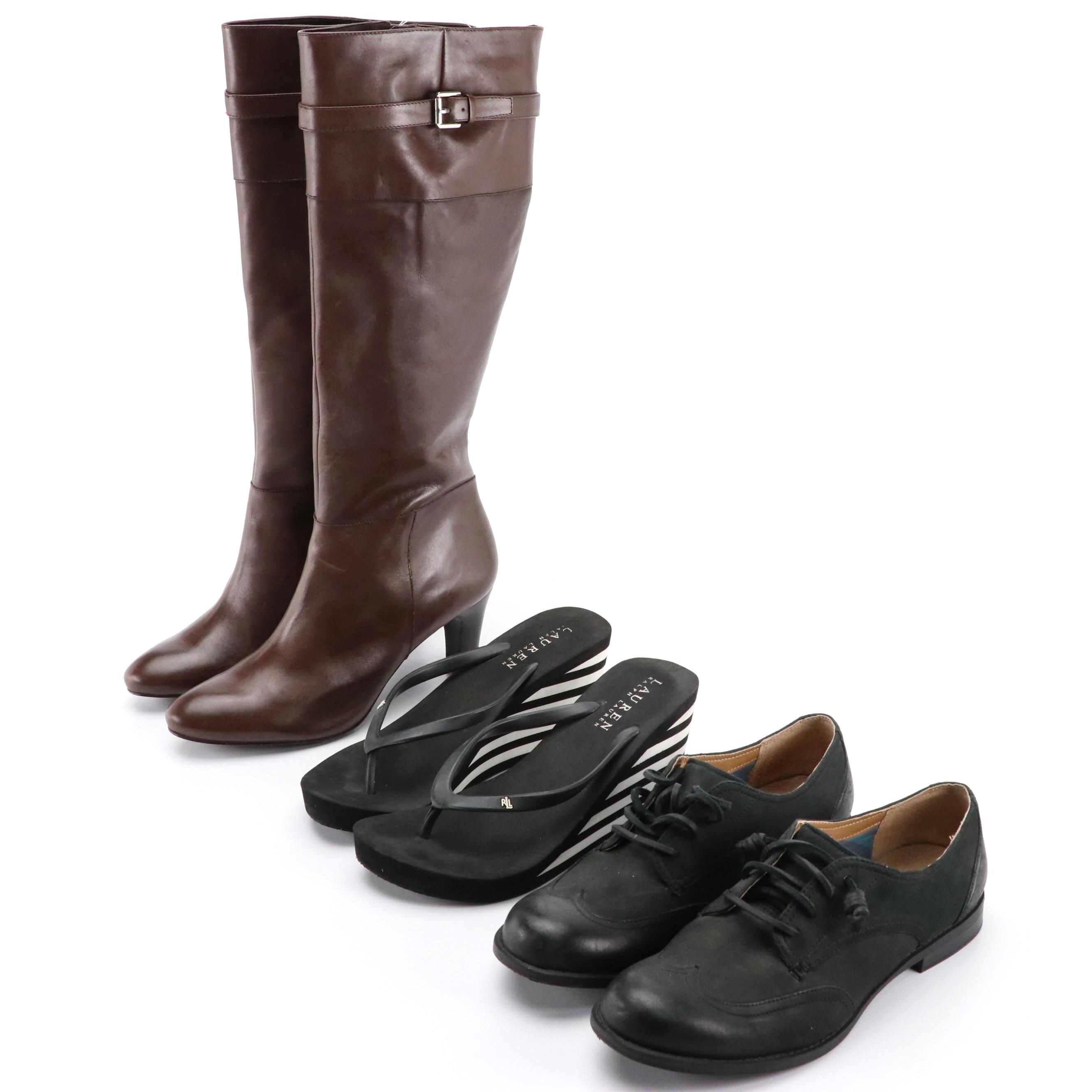 ralph lauren wedge boots