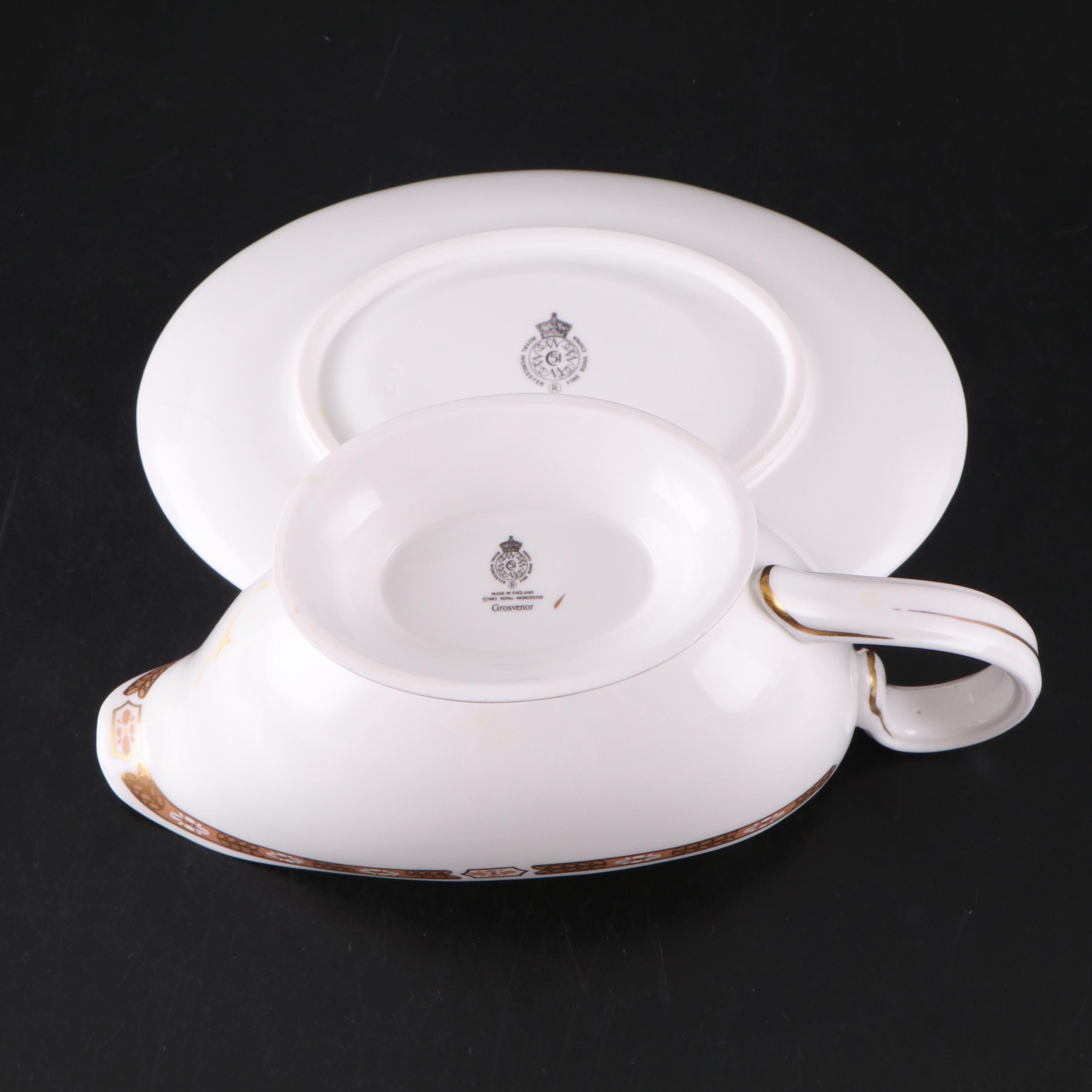 Royal Worcester "Grosvenor Pink" Bone China Dinnerware and Serving Pieces