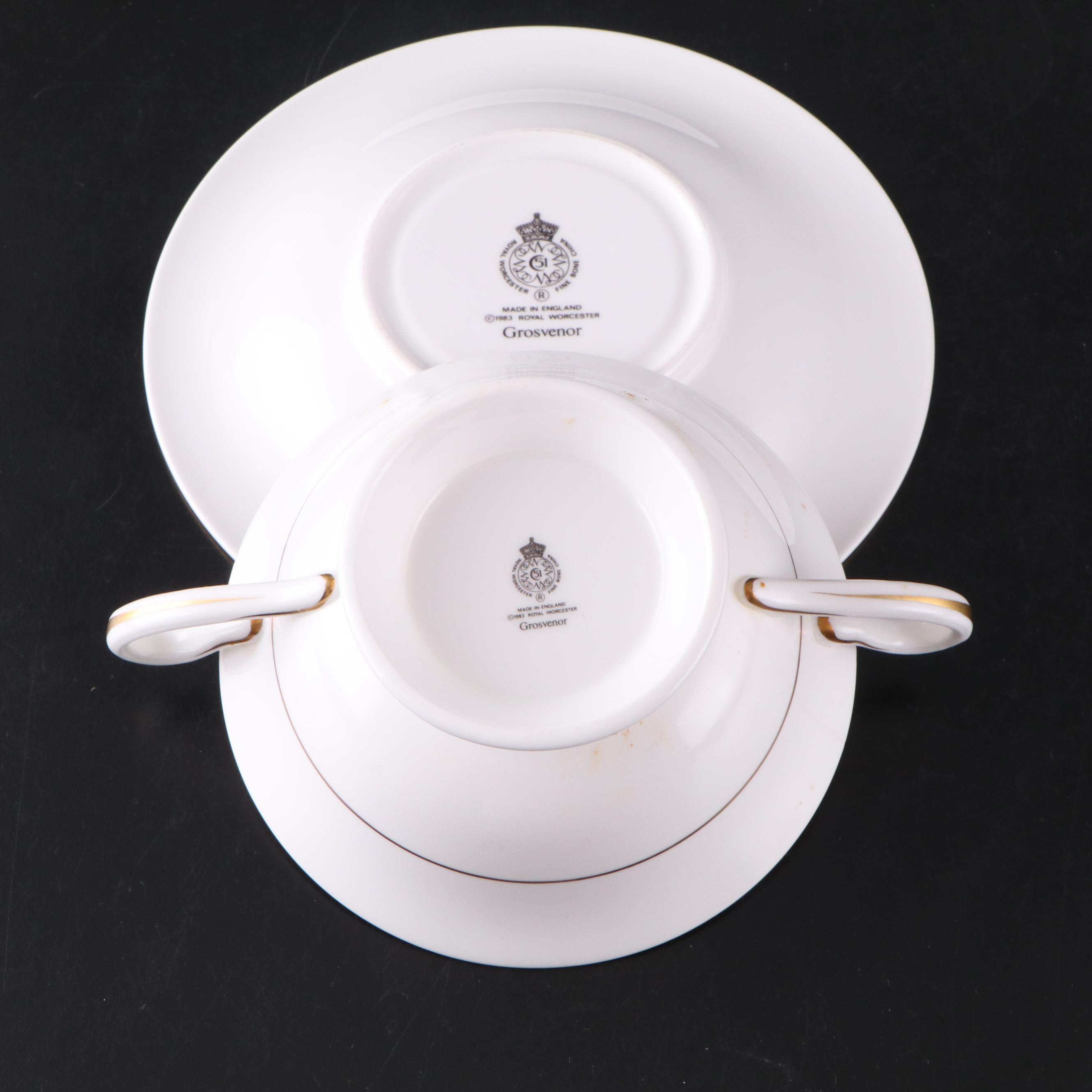 Royal Worcester "Grosvenor Pink" Bone China Dinnerware and Serving Pieces
