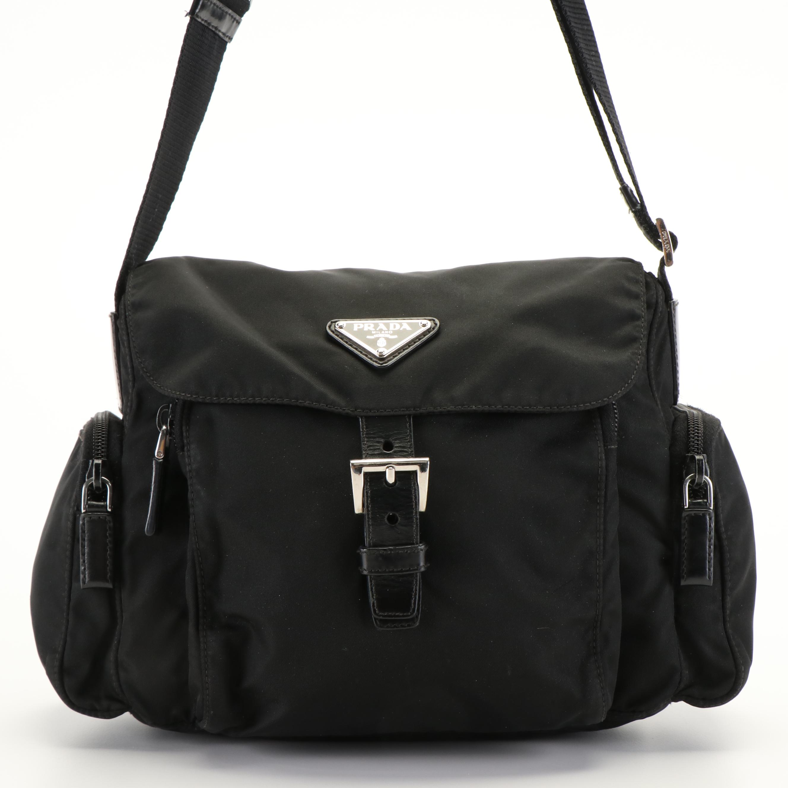 Prada Shoulder Bag in Black Tessuto Nylon