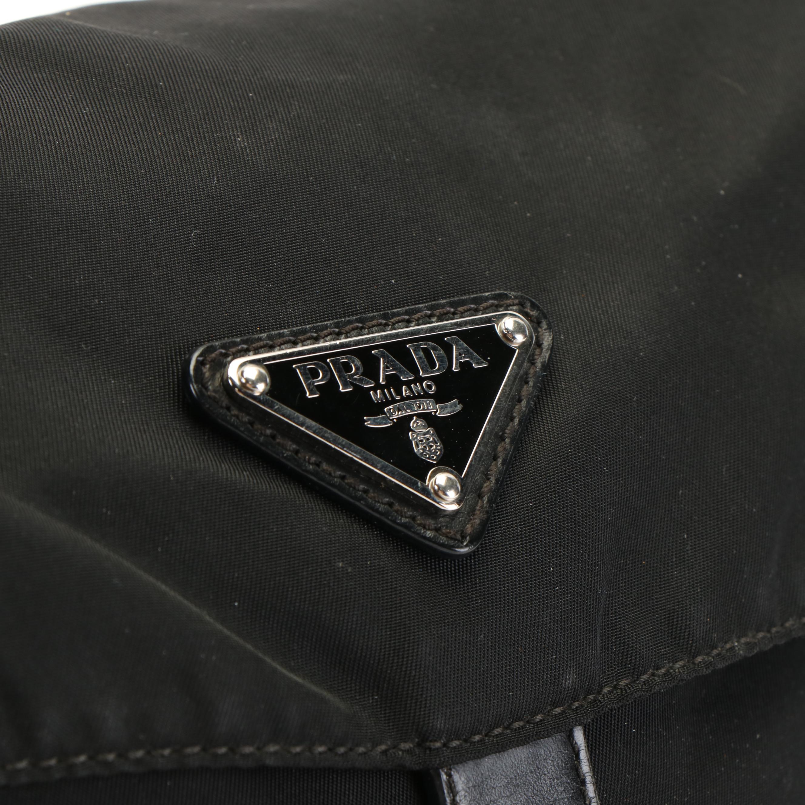 Prada Shoulder Bag in Black Tessuto Nylon