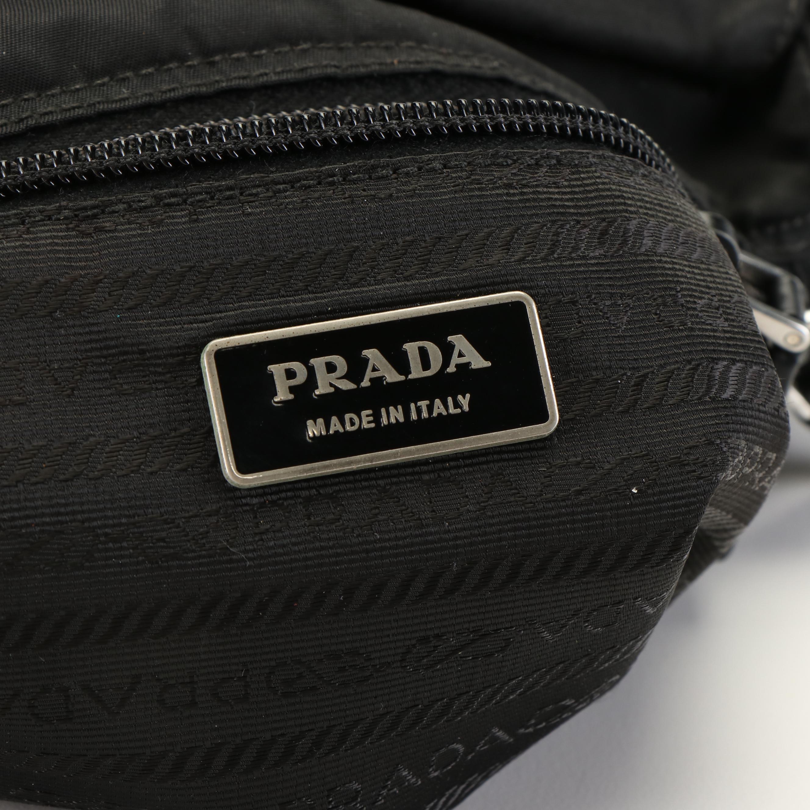 Prada Shoulder Bag in Black Tessuto Nylon