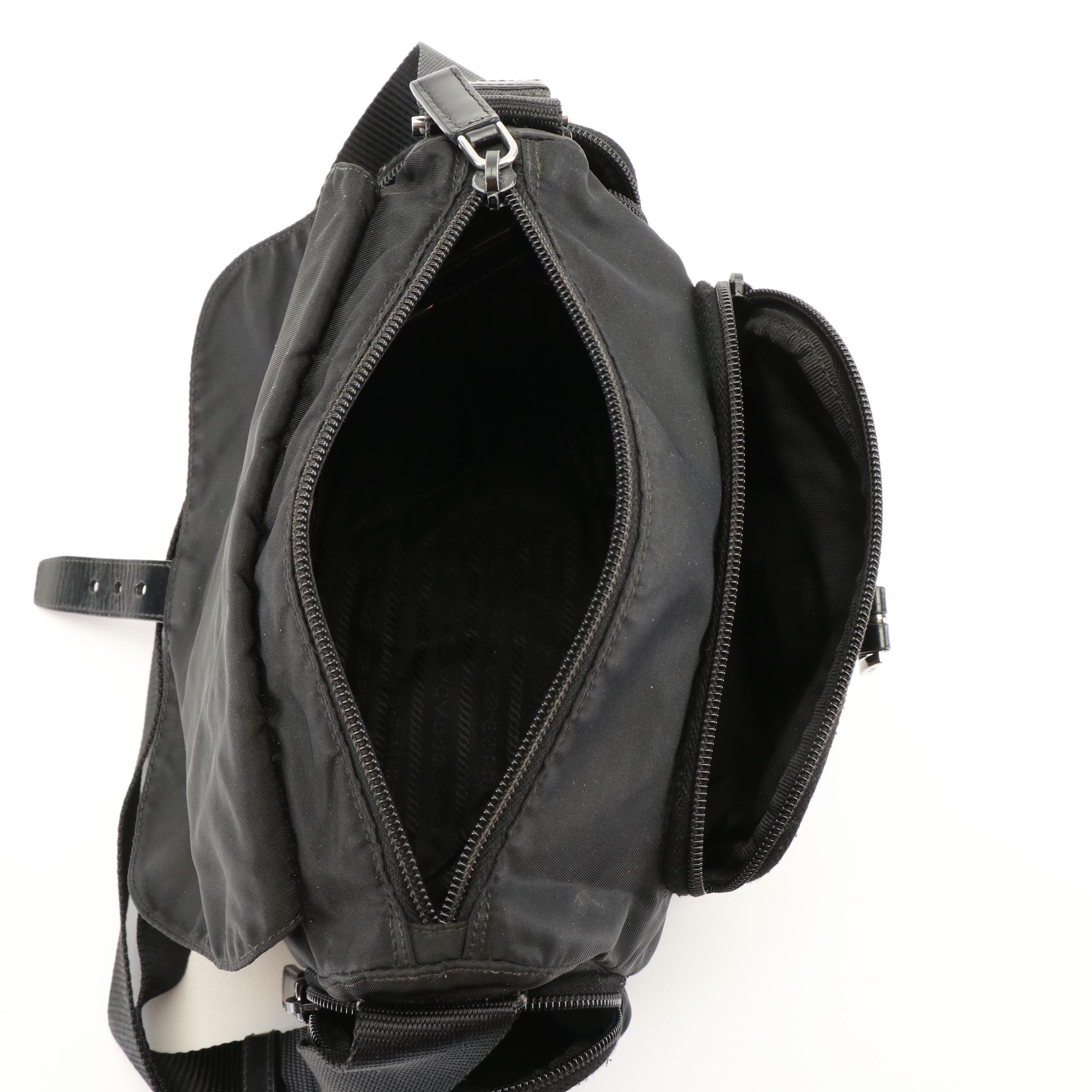 Prada Shoulder Bag in Black Tessuto Nylon