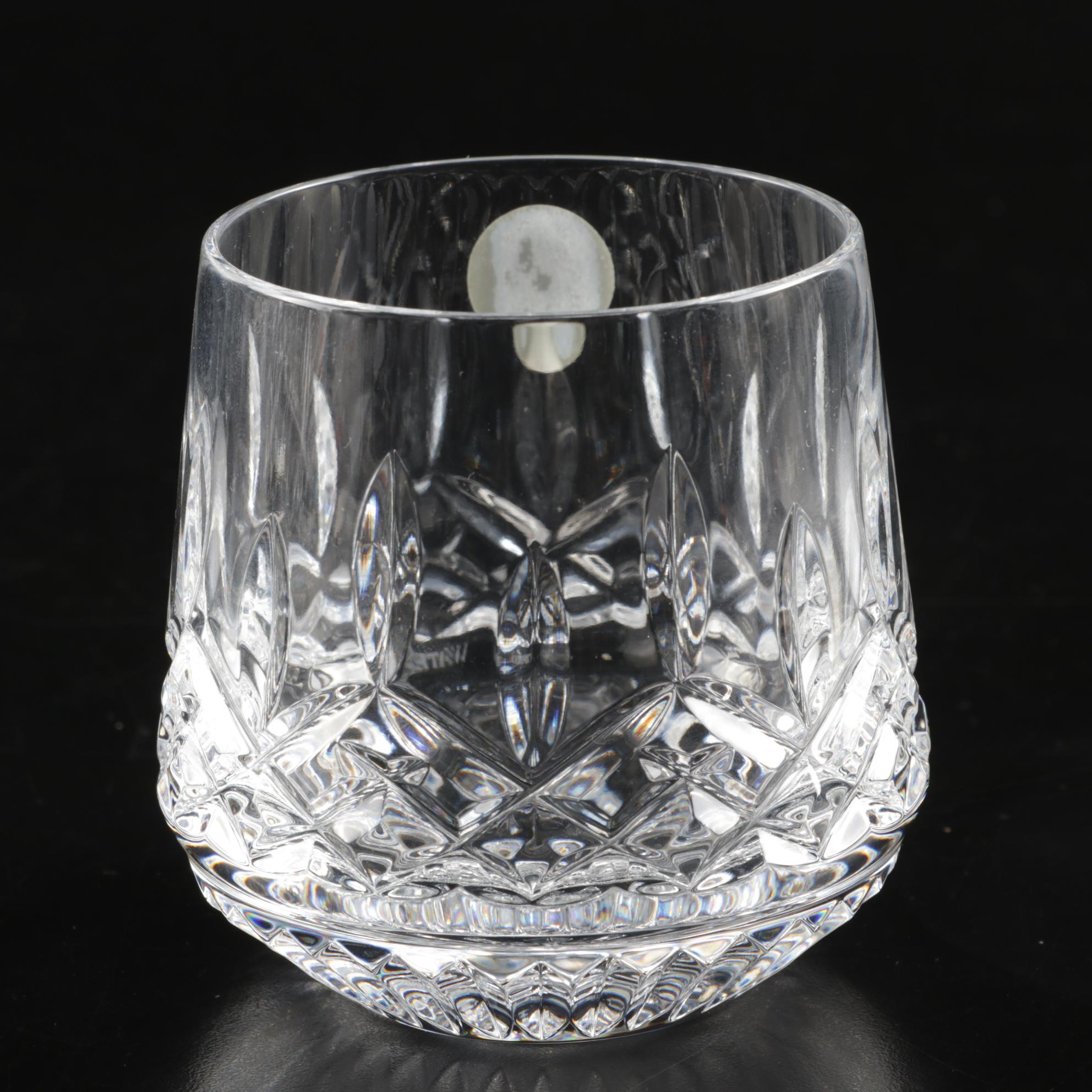 Waterford "Lismore" Crystal Roly Poly Old Fashioned Glasses, Set of Seven