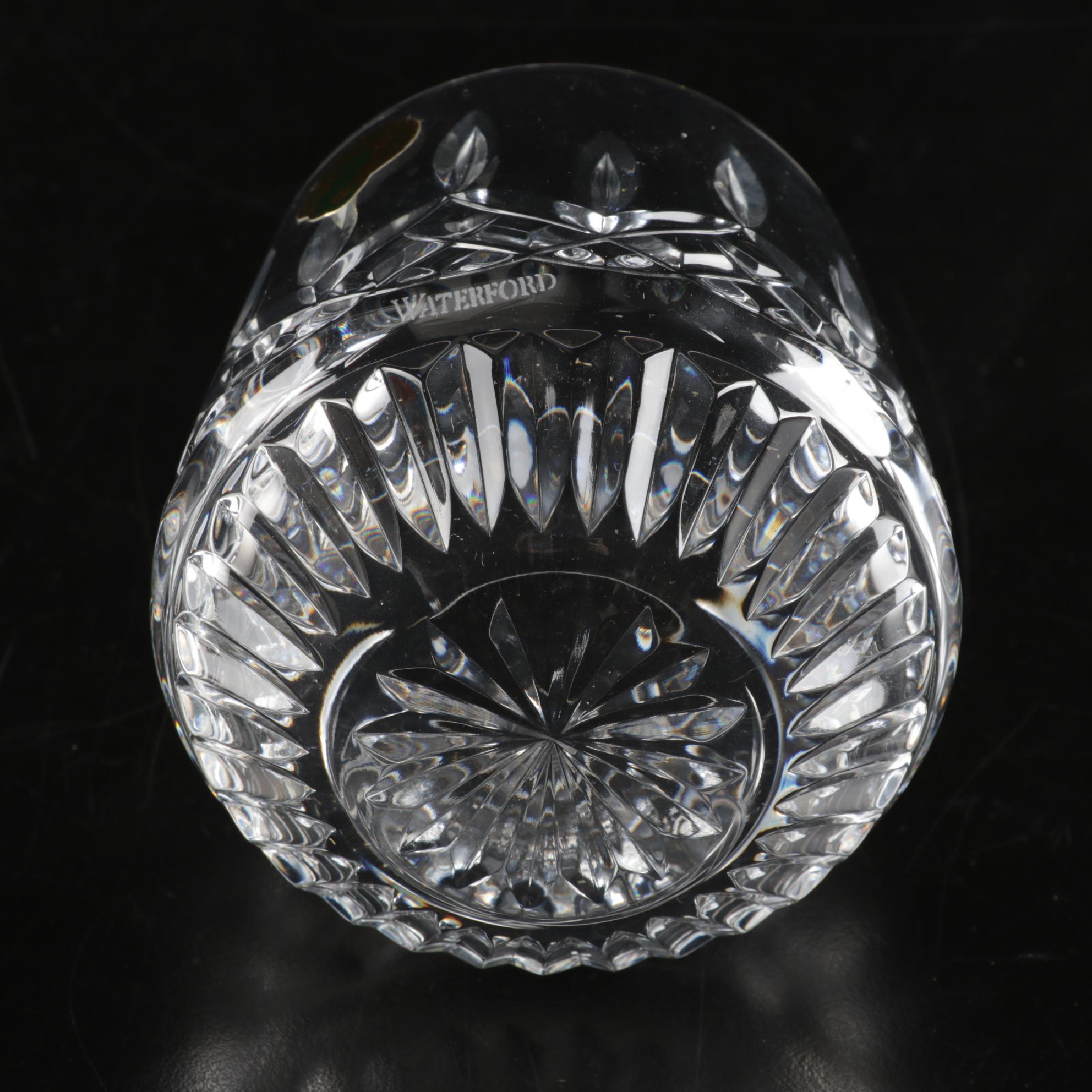 Waterford "Lismore" Crystal Roly Poly Old Fashioned Glasses, Set of Seven