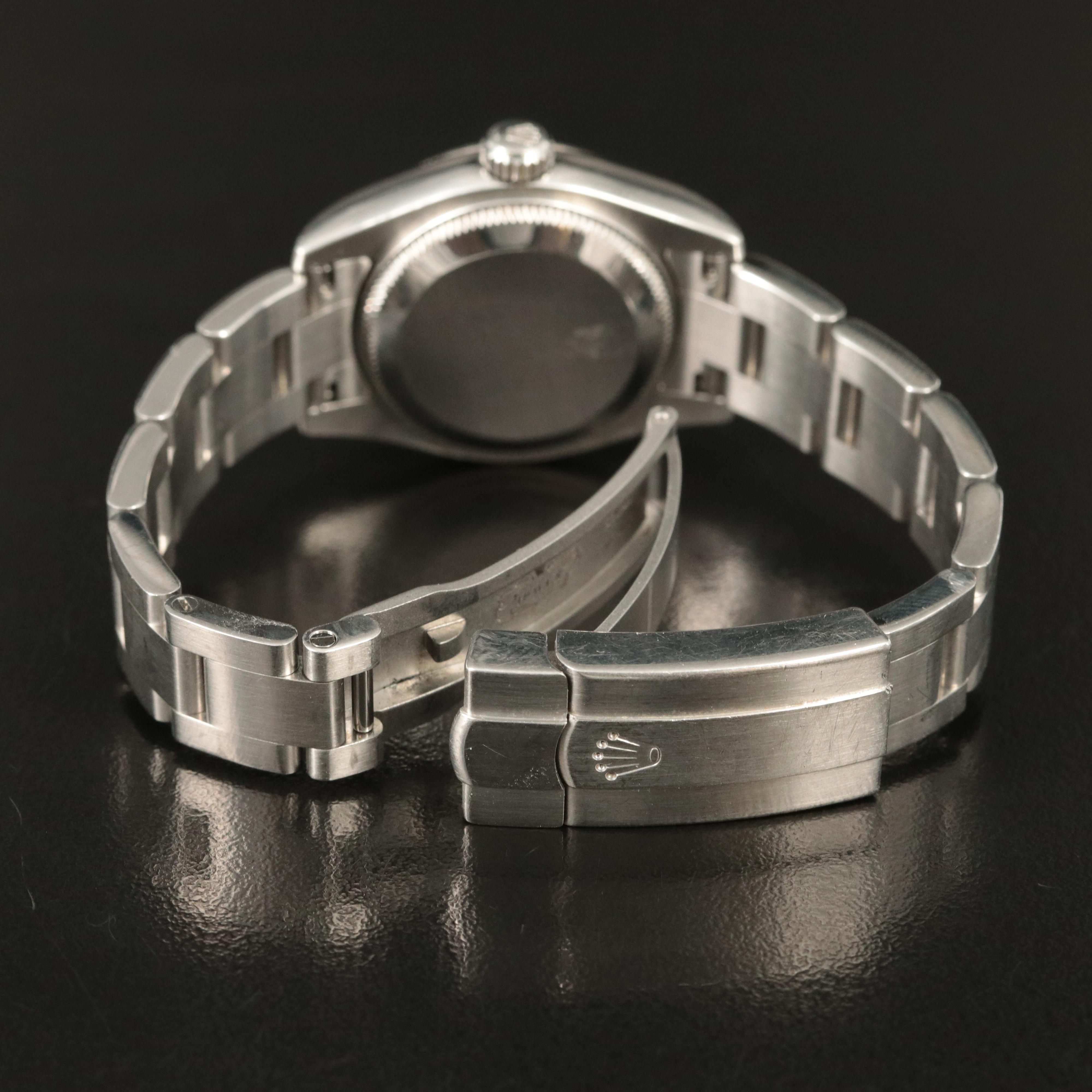 2007 Rolex Oyster Perpetual Salmon Dial Stainless Steel Watch