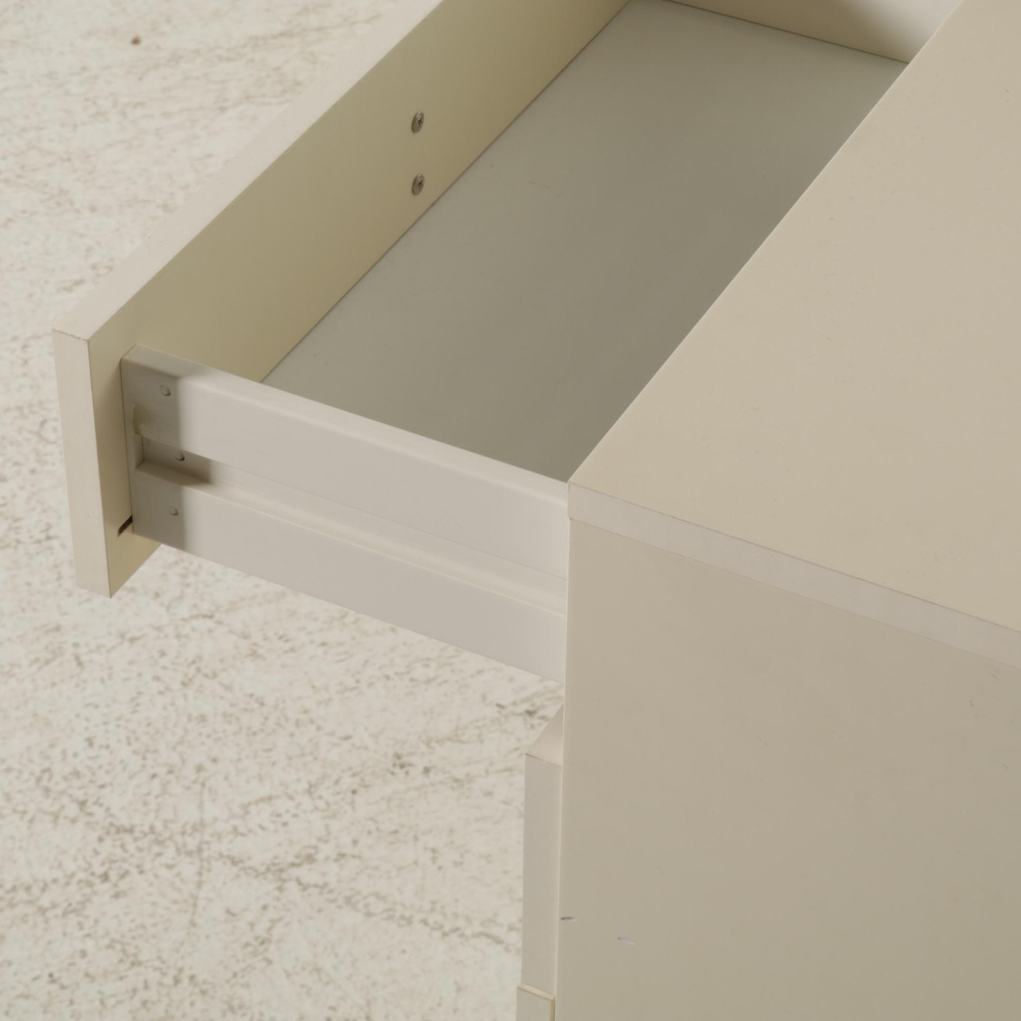 Pottery Barn Corner Desk and Workbench Cantilever Chair Plus File Cabinet