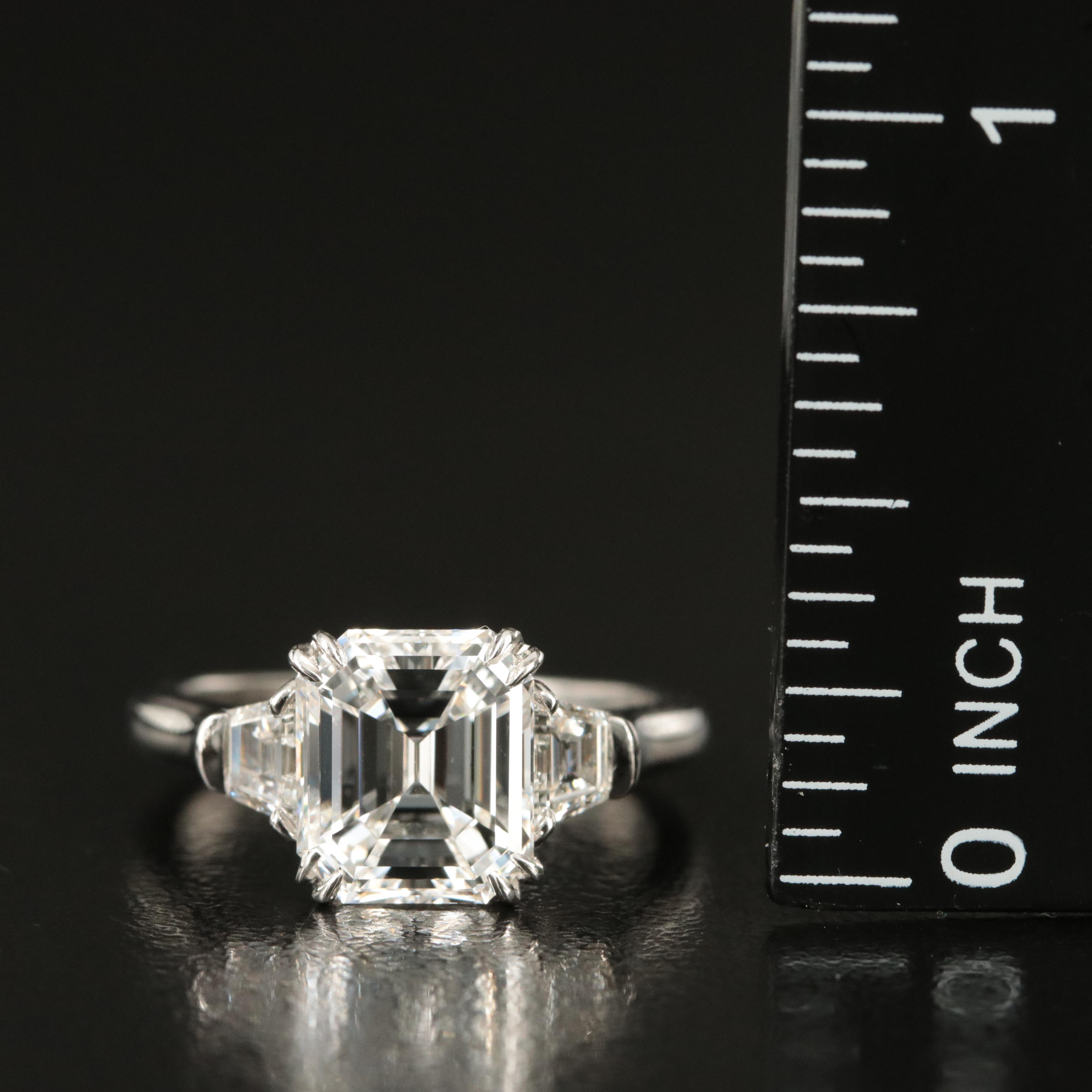 Harry Winston Platinum 3.73 CTW Diamond Ring with GIA Report
