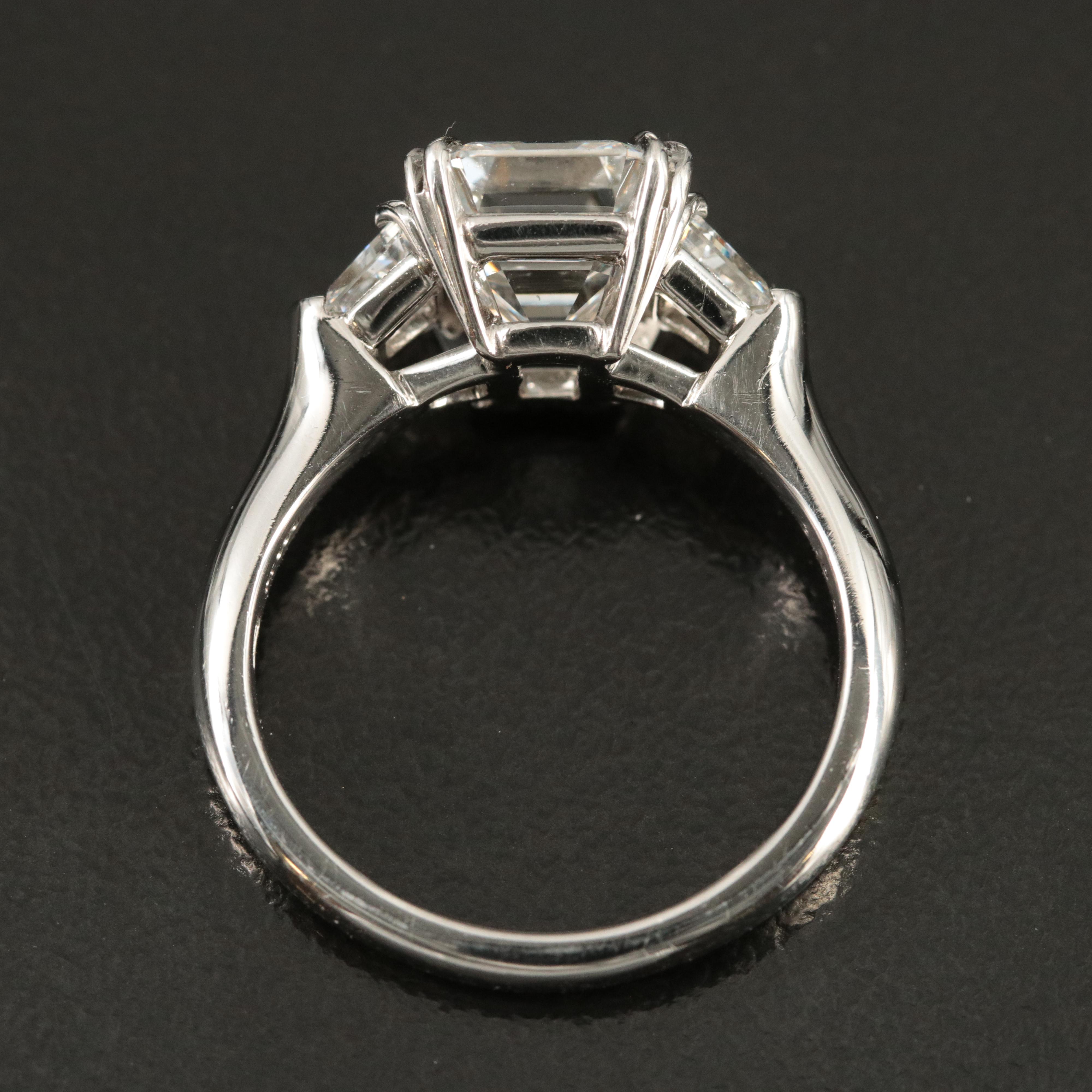 Harry Winston Platinum 3.73 CTW Diamond Ring with GIA Report