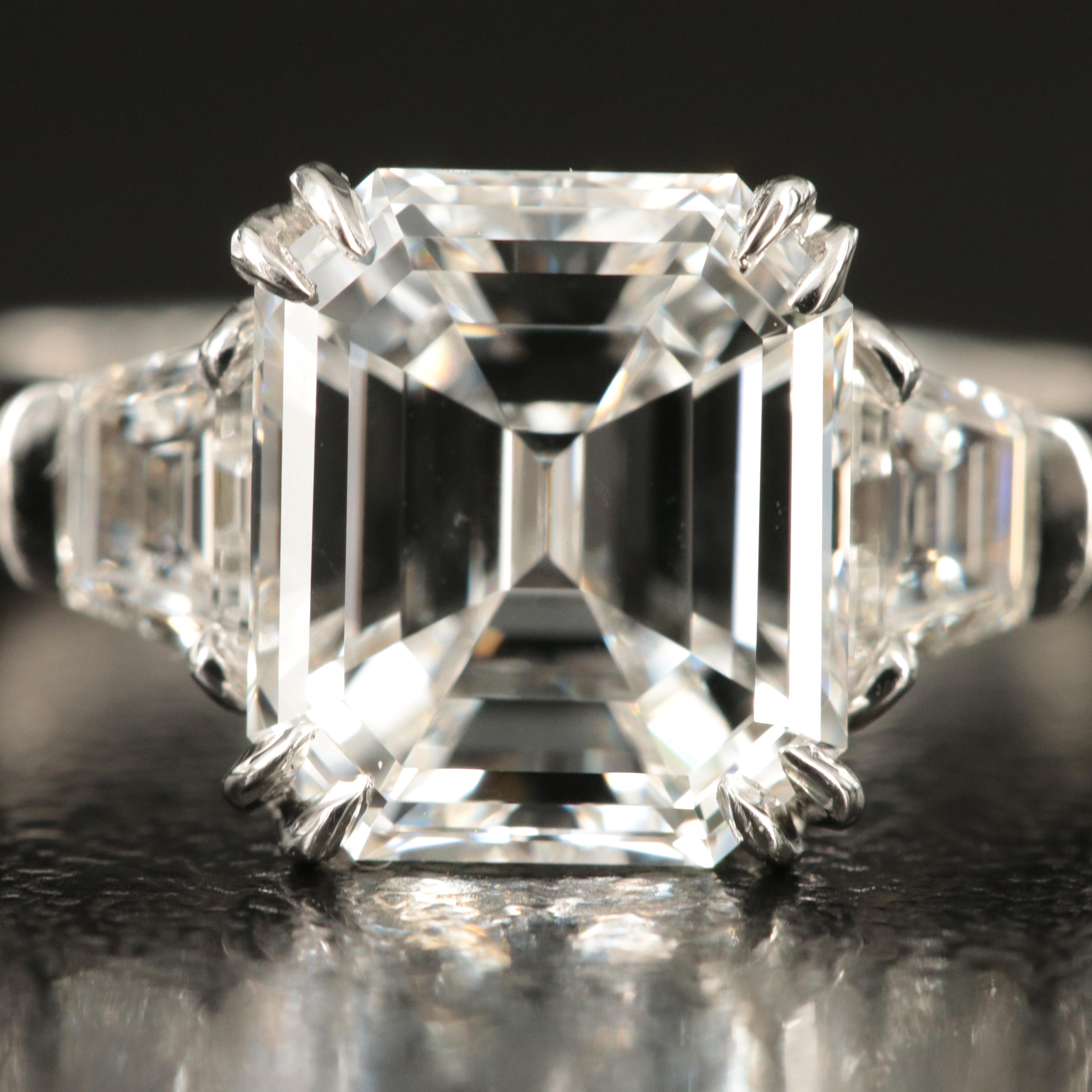 Harry Winston Platinum 3.73 CTW Diamond Ring with GIA Report