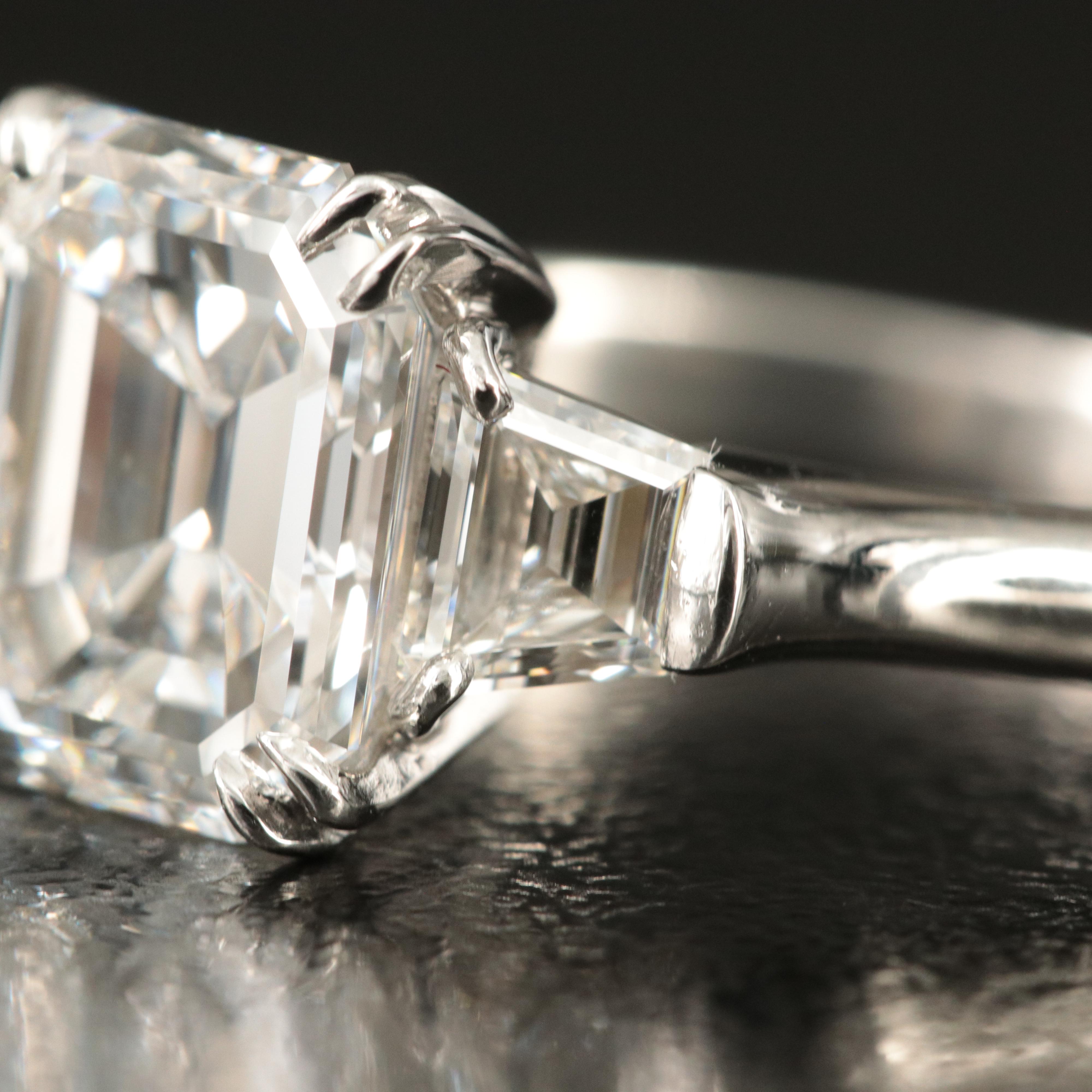 Harry Winston Platinum 3.73 CTW Diamond Ring with GIA Report