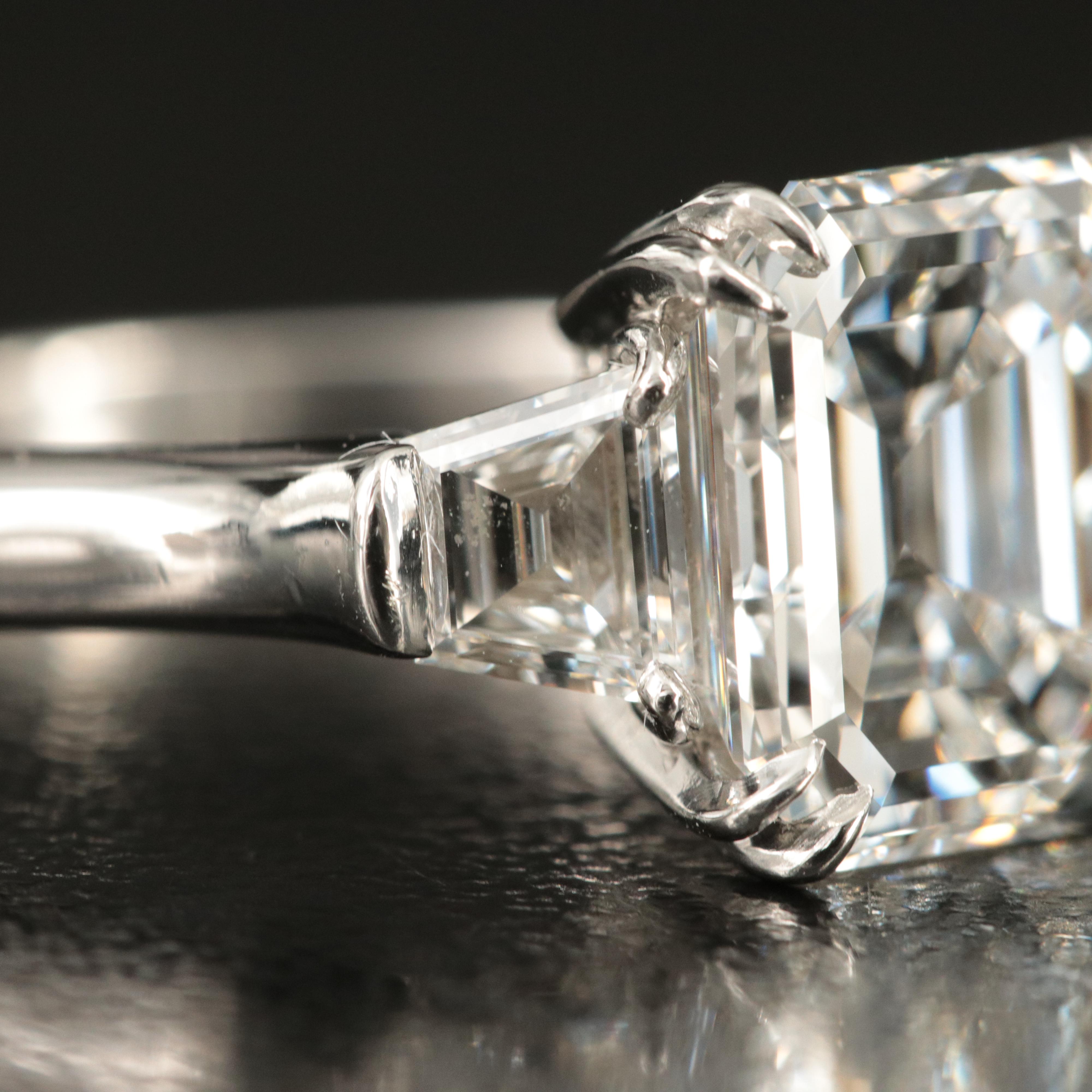 Harry Winston Platinum 3.73 CTW Diamond Ring with GIA Report