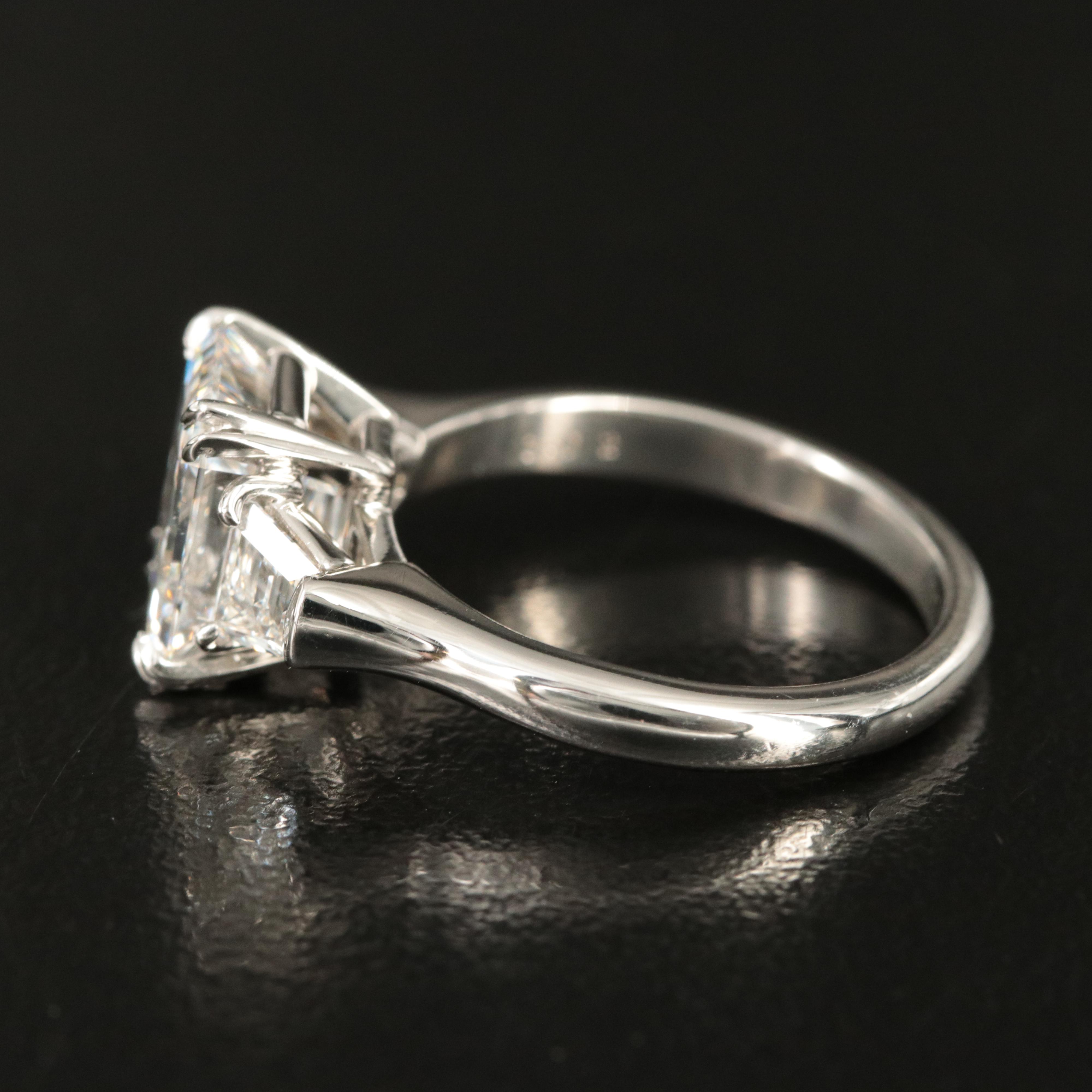 Harry Winston Platinum 3.73 CTW Diamond Ring with GIA Report