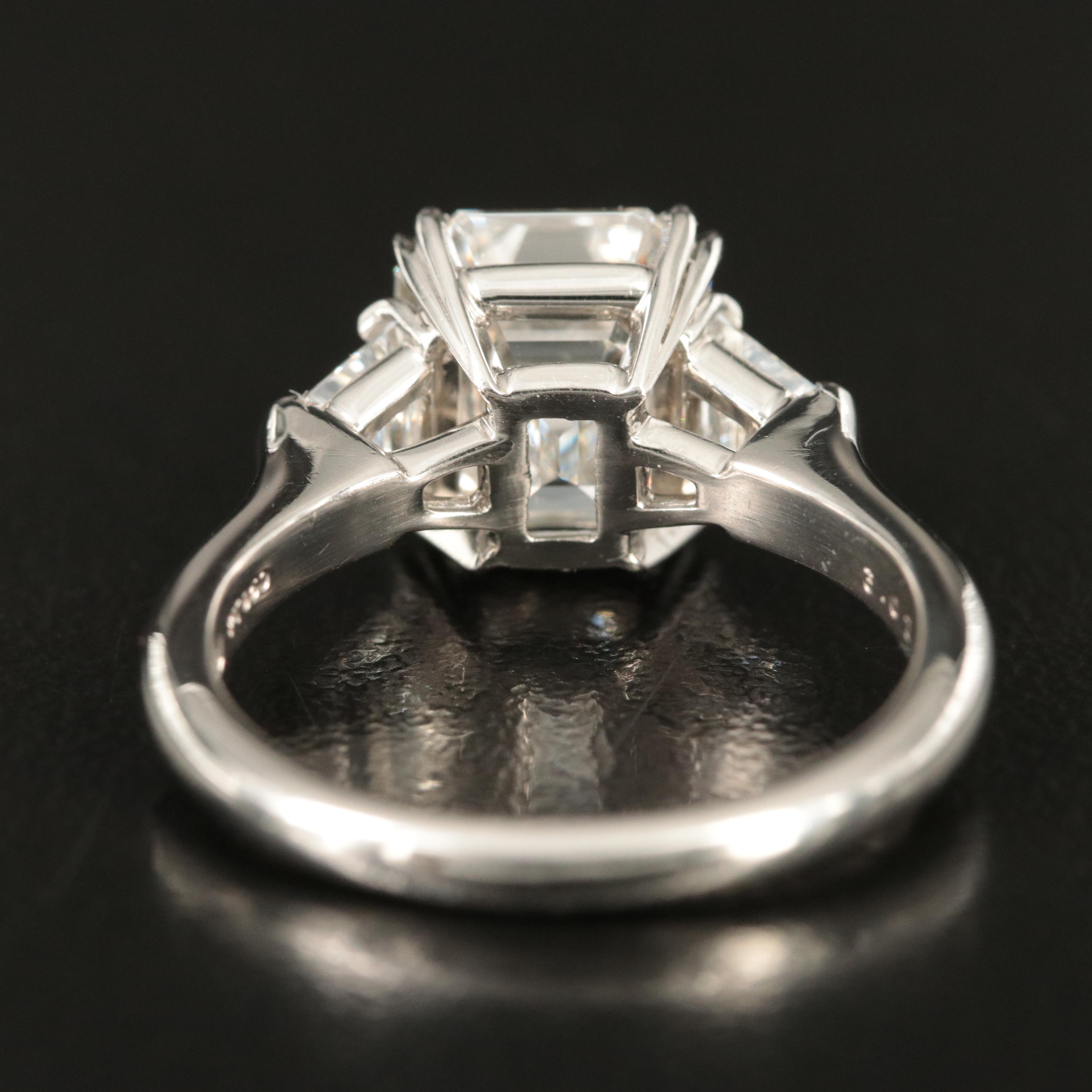Harry Winston Platinum 3.73 CTW Diamond Ring with GIA Report