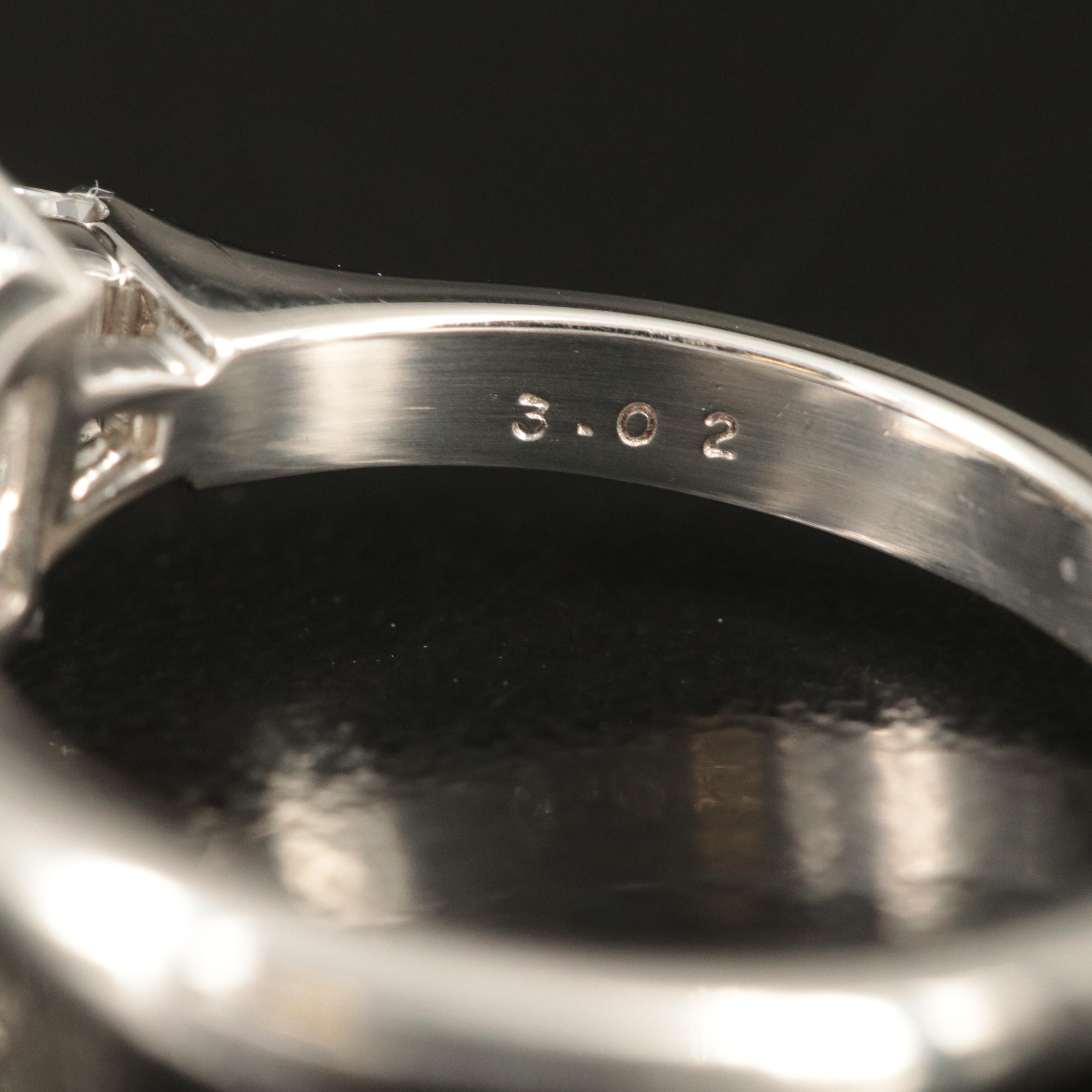 Harry Winston Platinum 3.73 CTW Diamond Ring with GIA Report