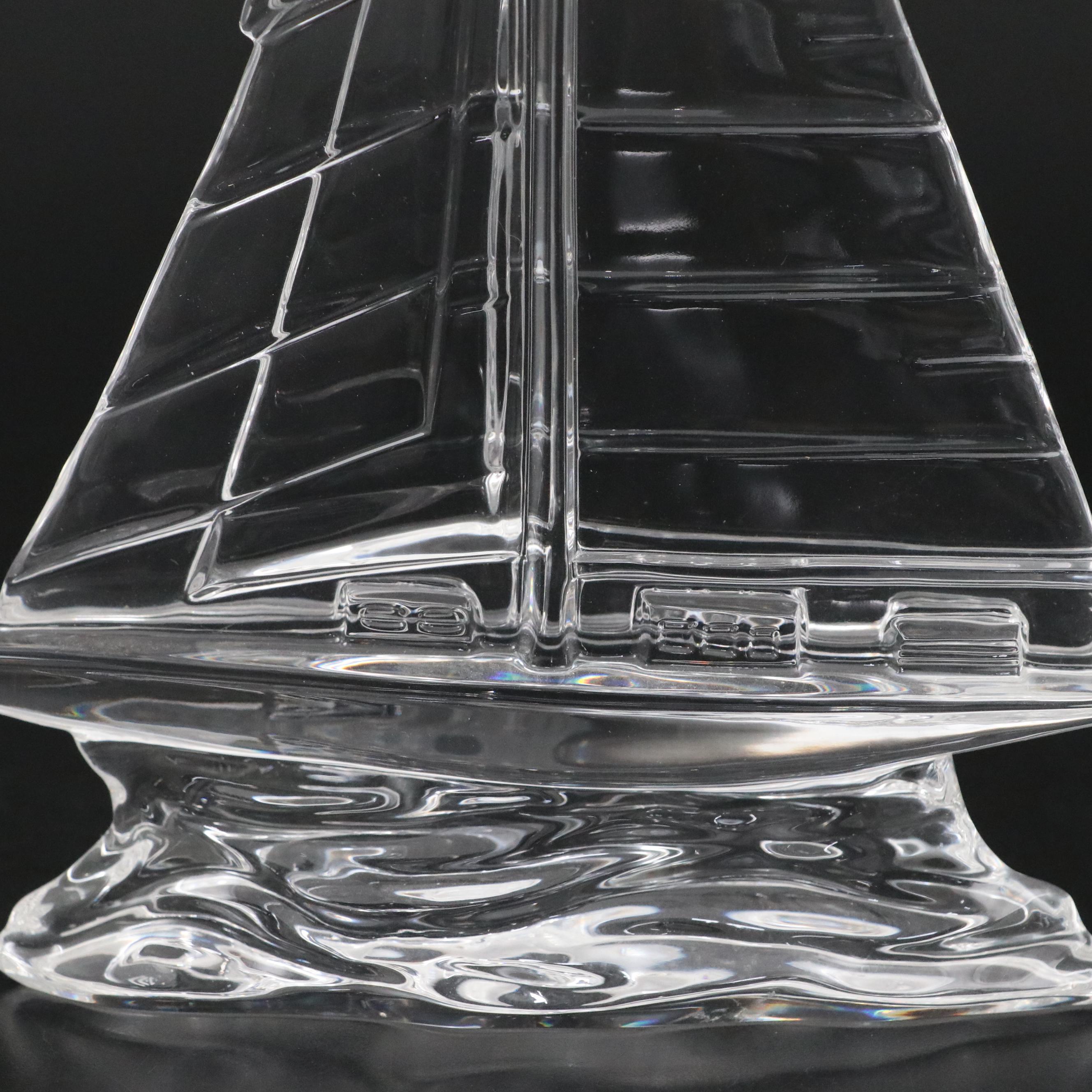 Waterford Crystal Seahorse and Sailboat Figurines