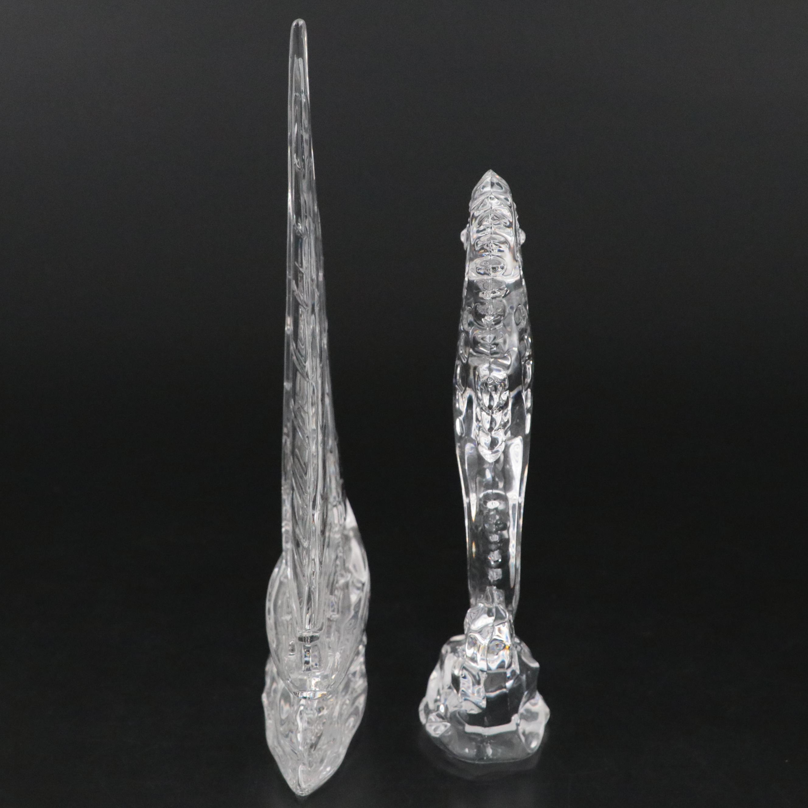Waterford Crystal Seahorse and Sailboat Figurines