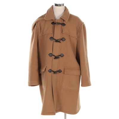 Men's Brooks Brothers Tan Wool Hooded Duffel Coat