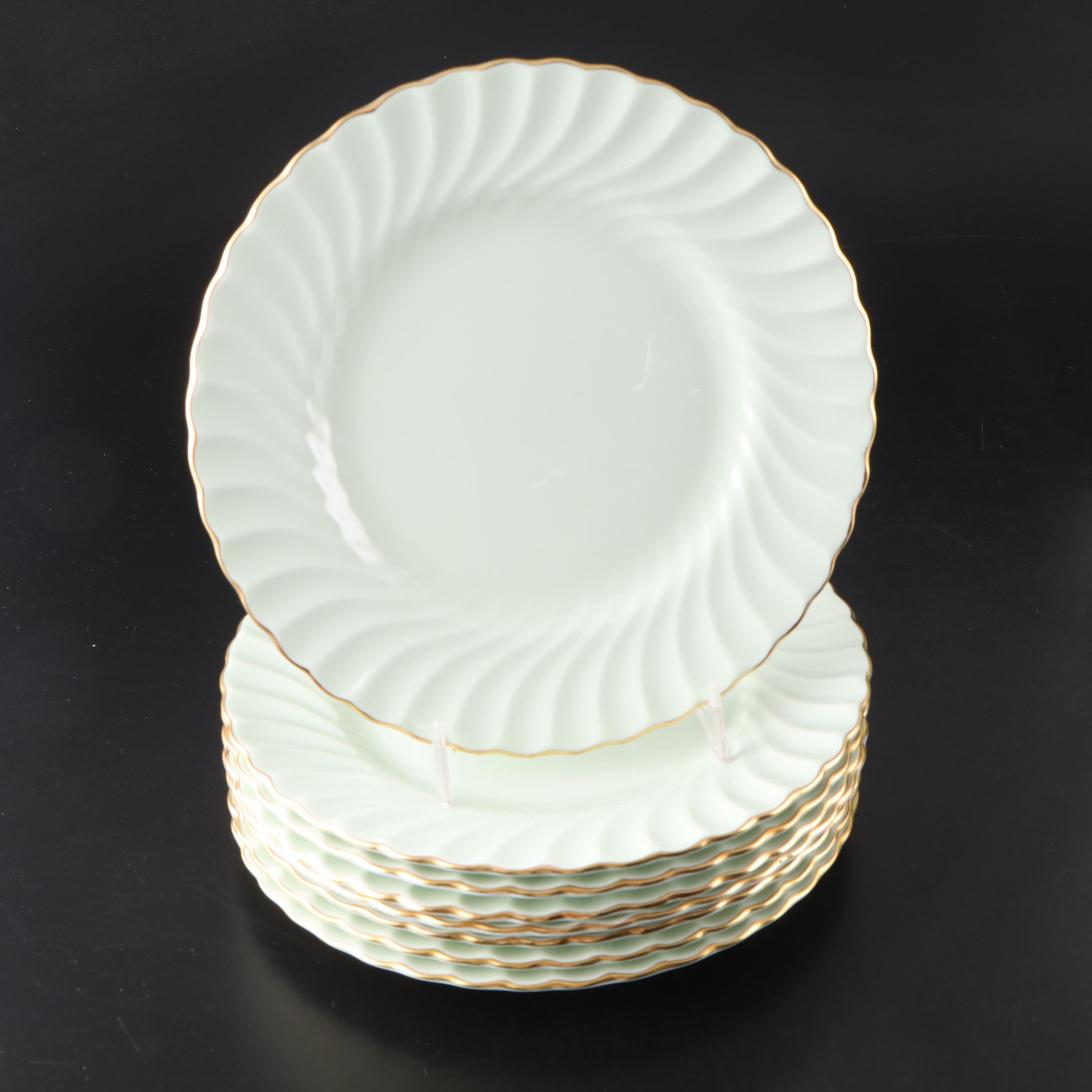 Minton "Shell" Green and Gold Trim Bone China Dinnerware, 1945–1959
