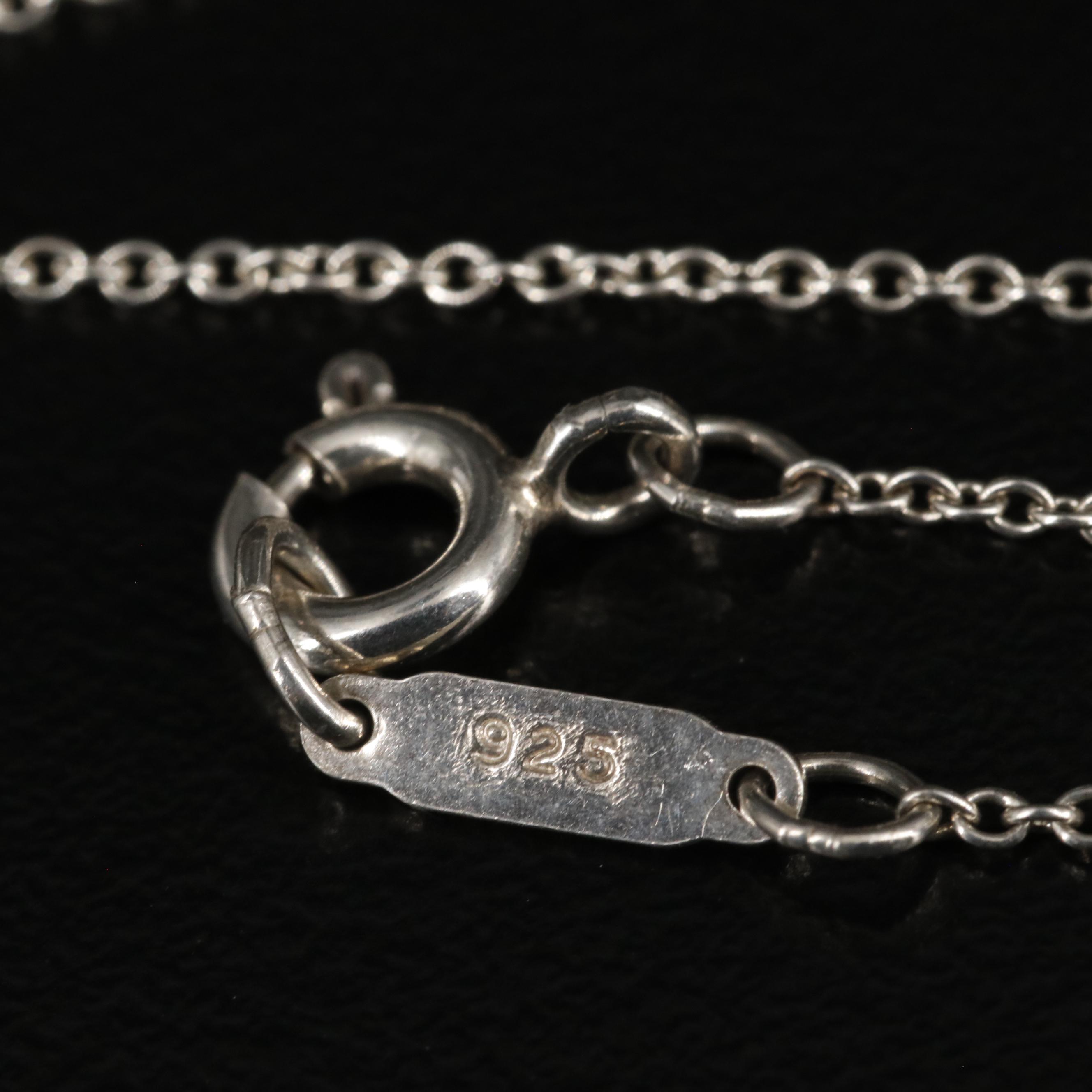 Tiffany & Co. Sterling Teddy Bear Pendant Necklace