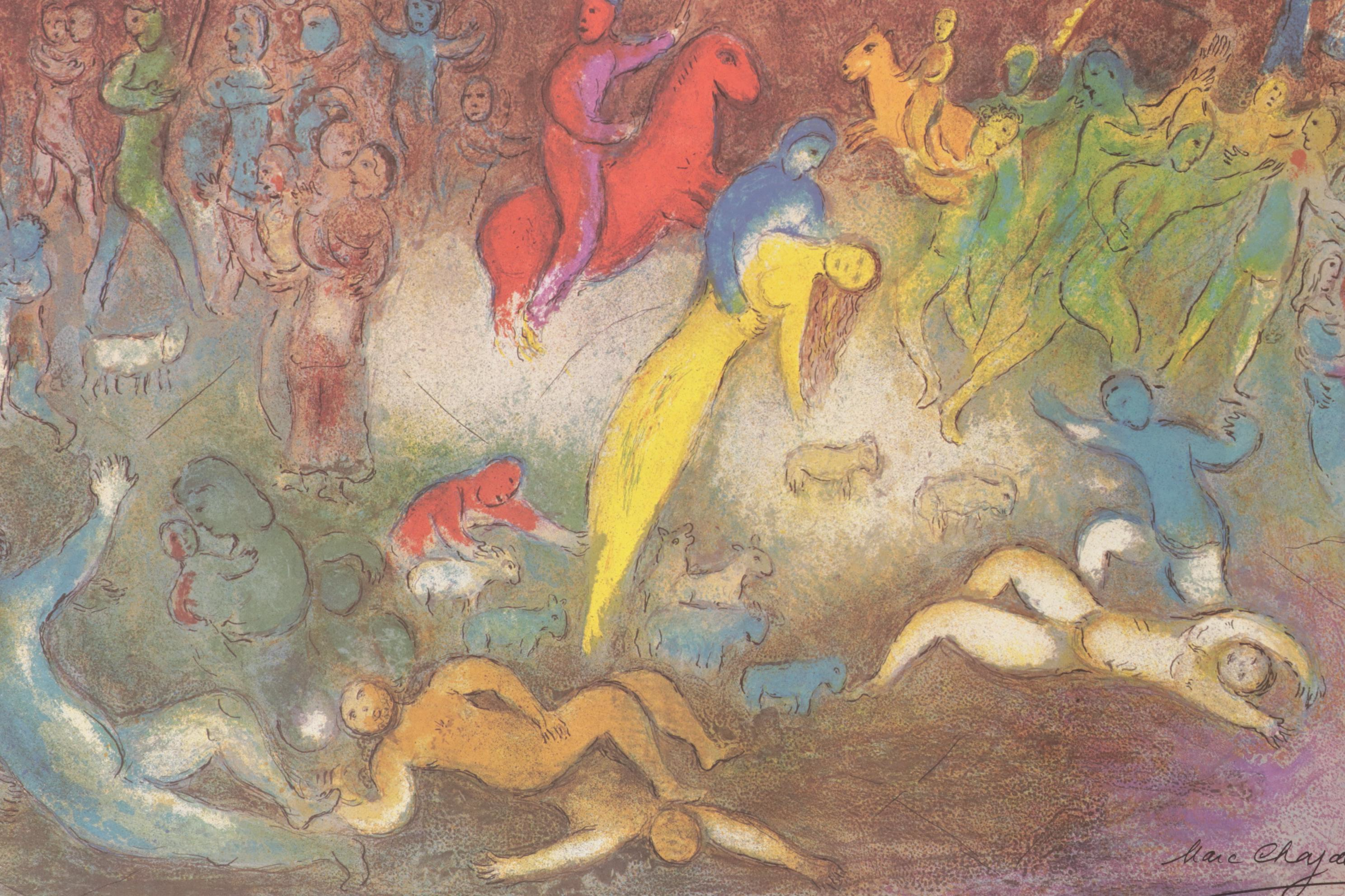 Marc Chagall Offset Lithograph Exhibition Poster For Pace Gallery, Columbus,1977