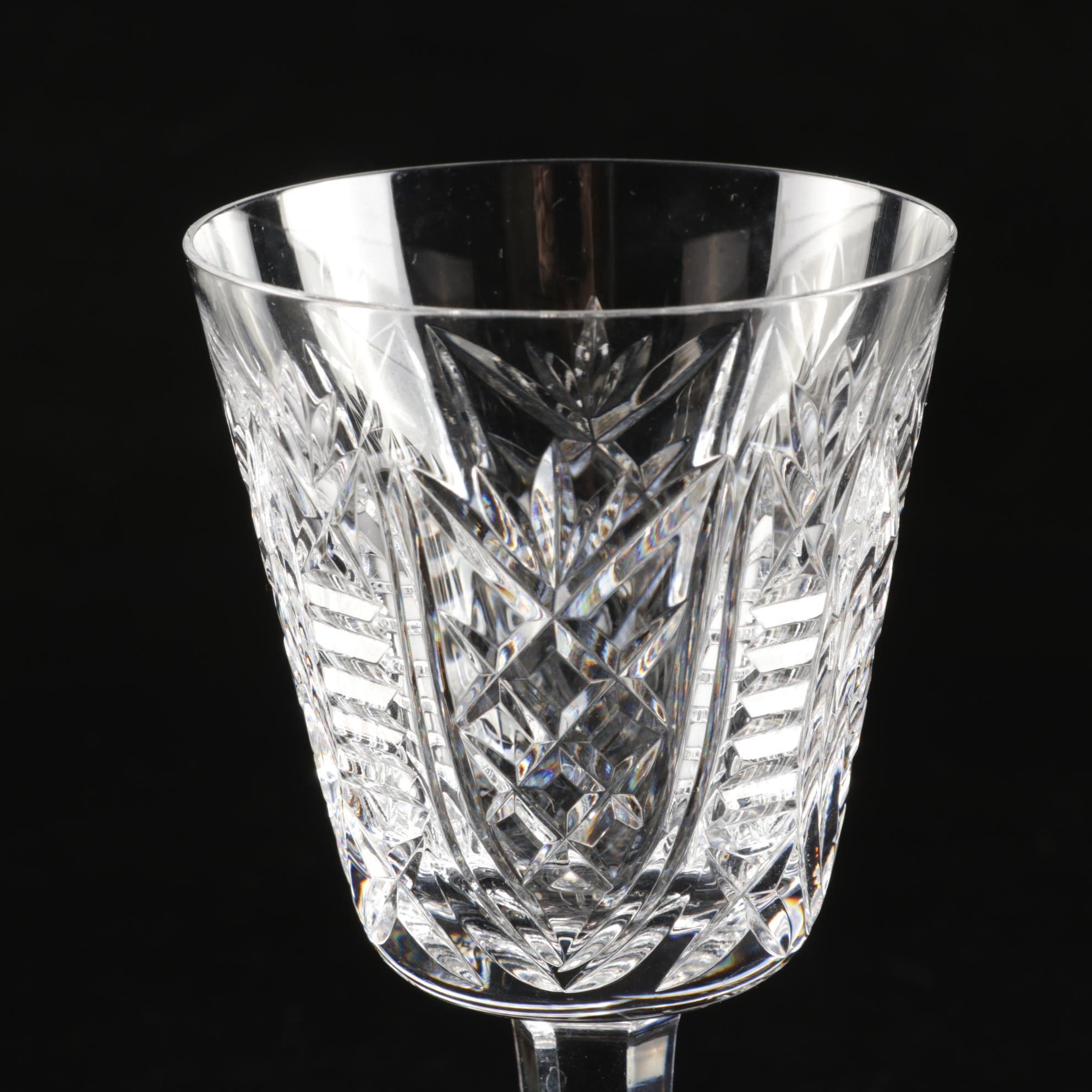 Waterford "Clare" Crystal Claret Wine Glasses, Set of Thirteen, 2000-2017