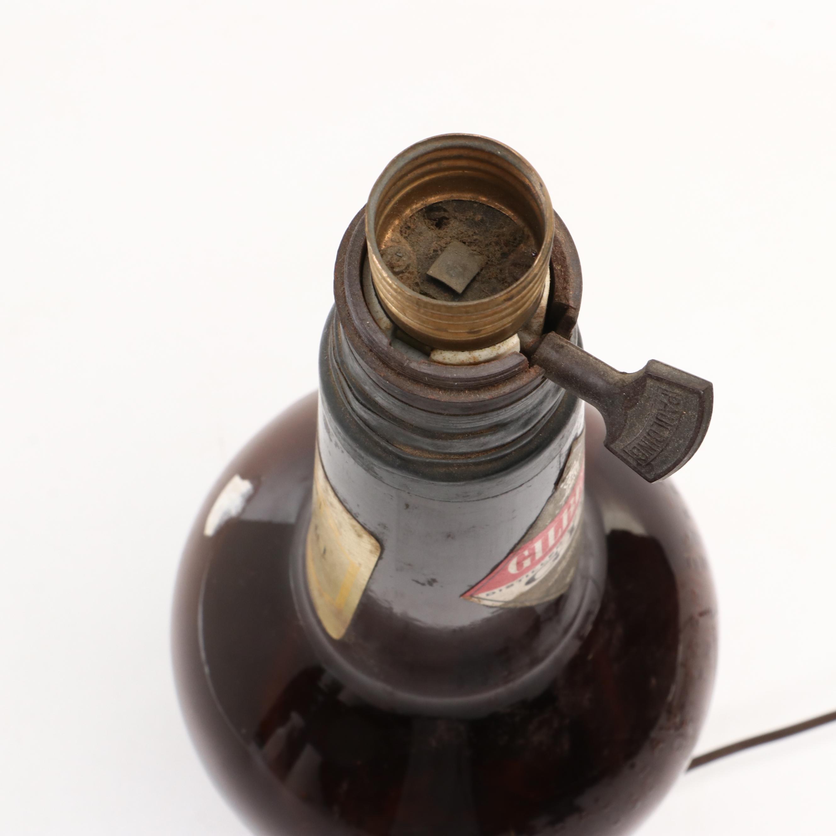 Old Mr. Boston Rum Bottle Lamp, Mid-20th Century