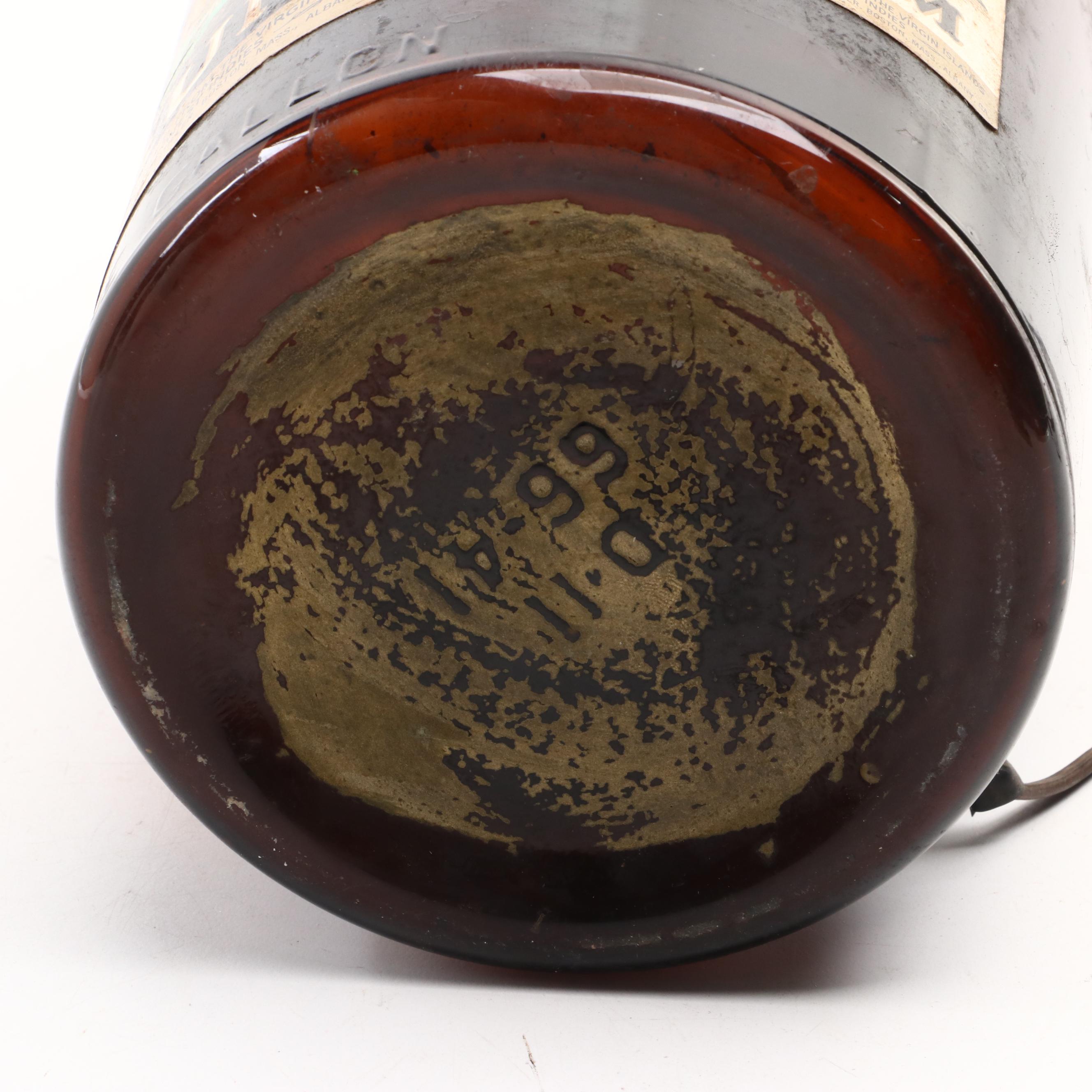 Old Mr. Boston Rum Bottle Lamp, Mid-20th Century