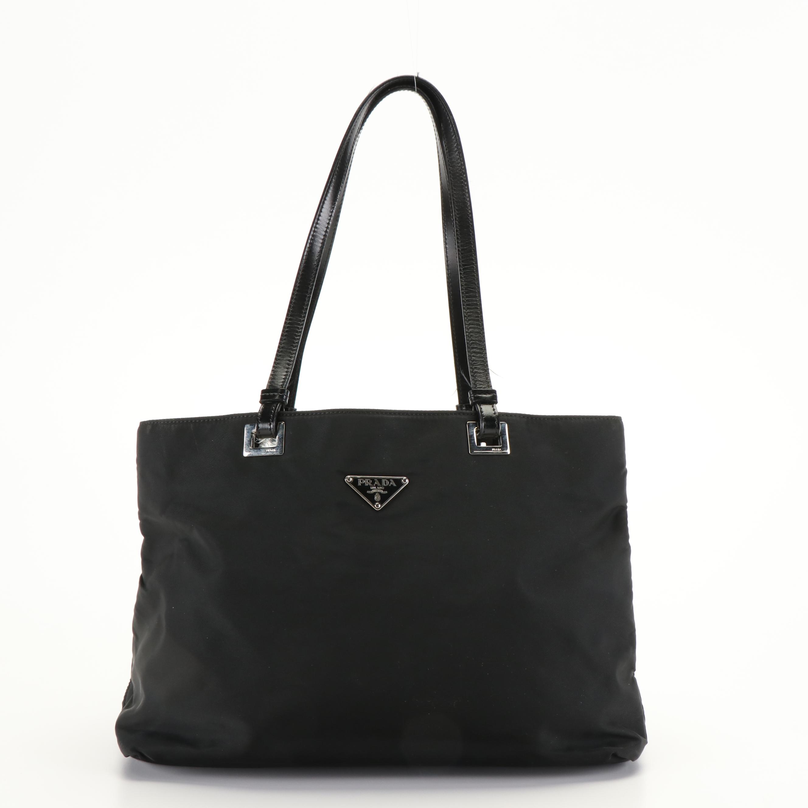 Prada Tessuto Black Nylon Shoulder Bag