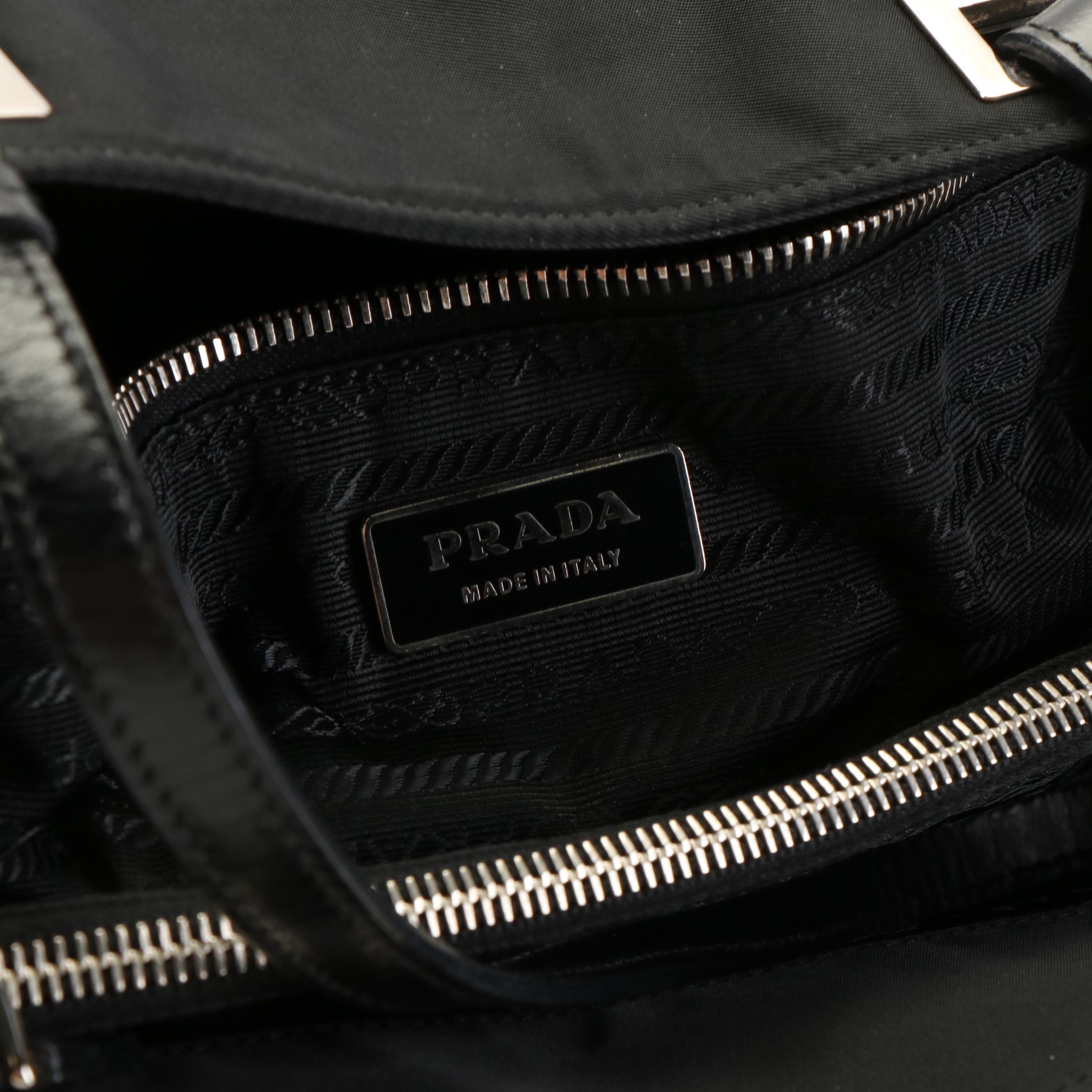 Prada Tessuto Black Nylon Shoulder Bag