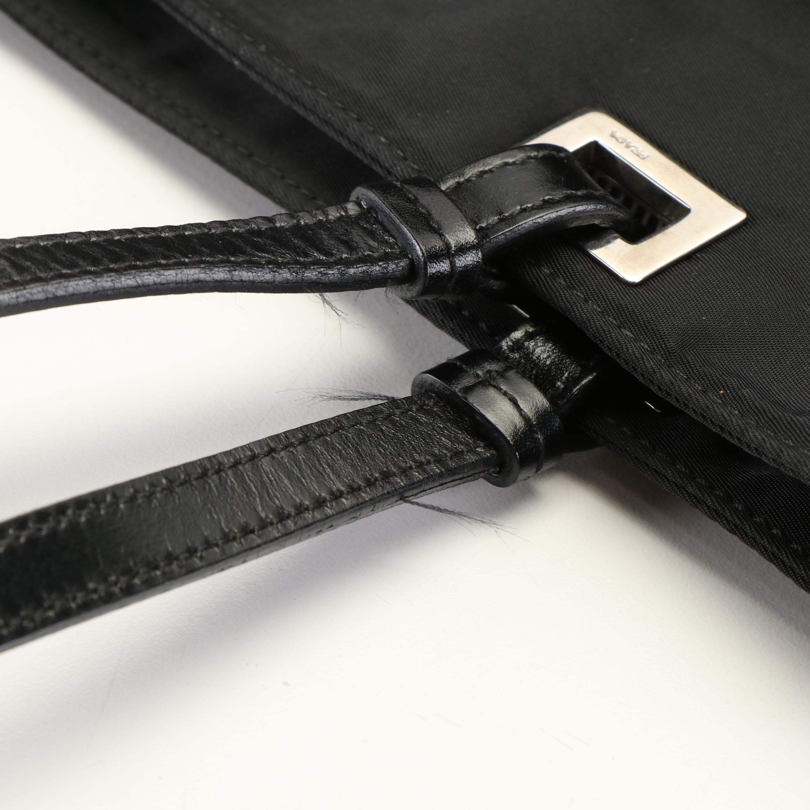 Prada Tessuto Black Nylon Shoulder Bag